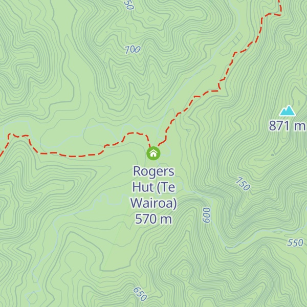 Map of Rogers Hut (Te Wairoa)