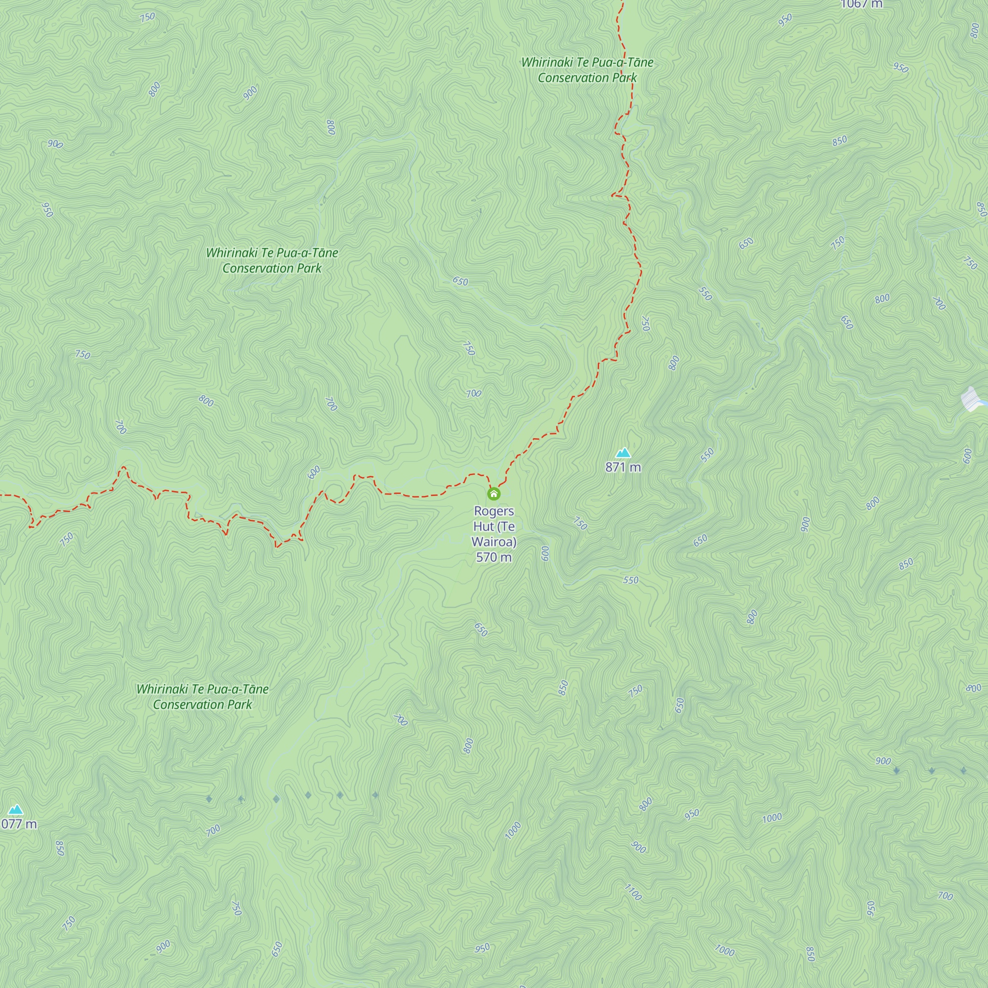 Rogers Hut (Te Wairoa) map