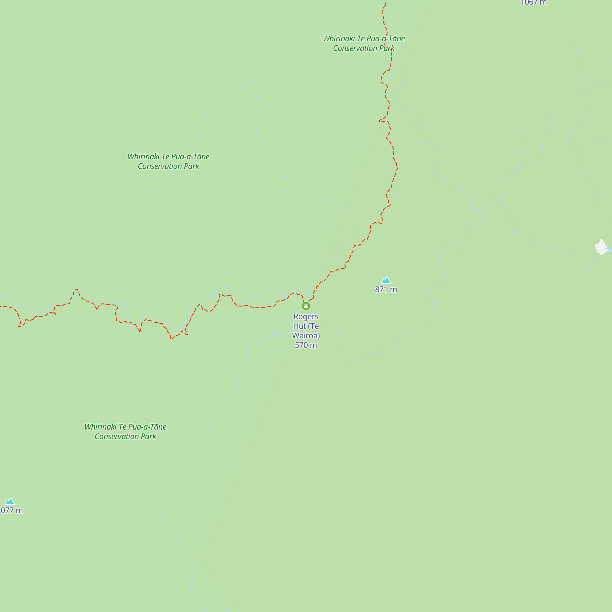 Rogers Hut (Te Wairoa) map