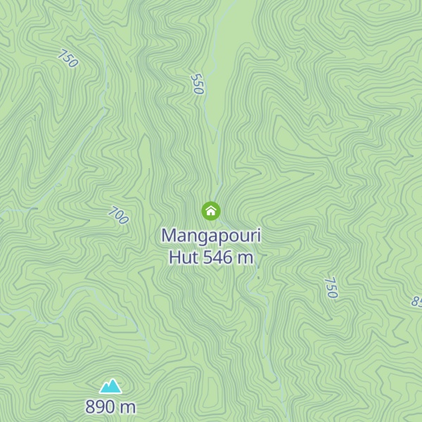 Map of Mangapouri Hut