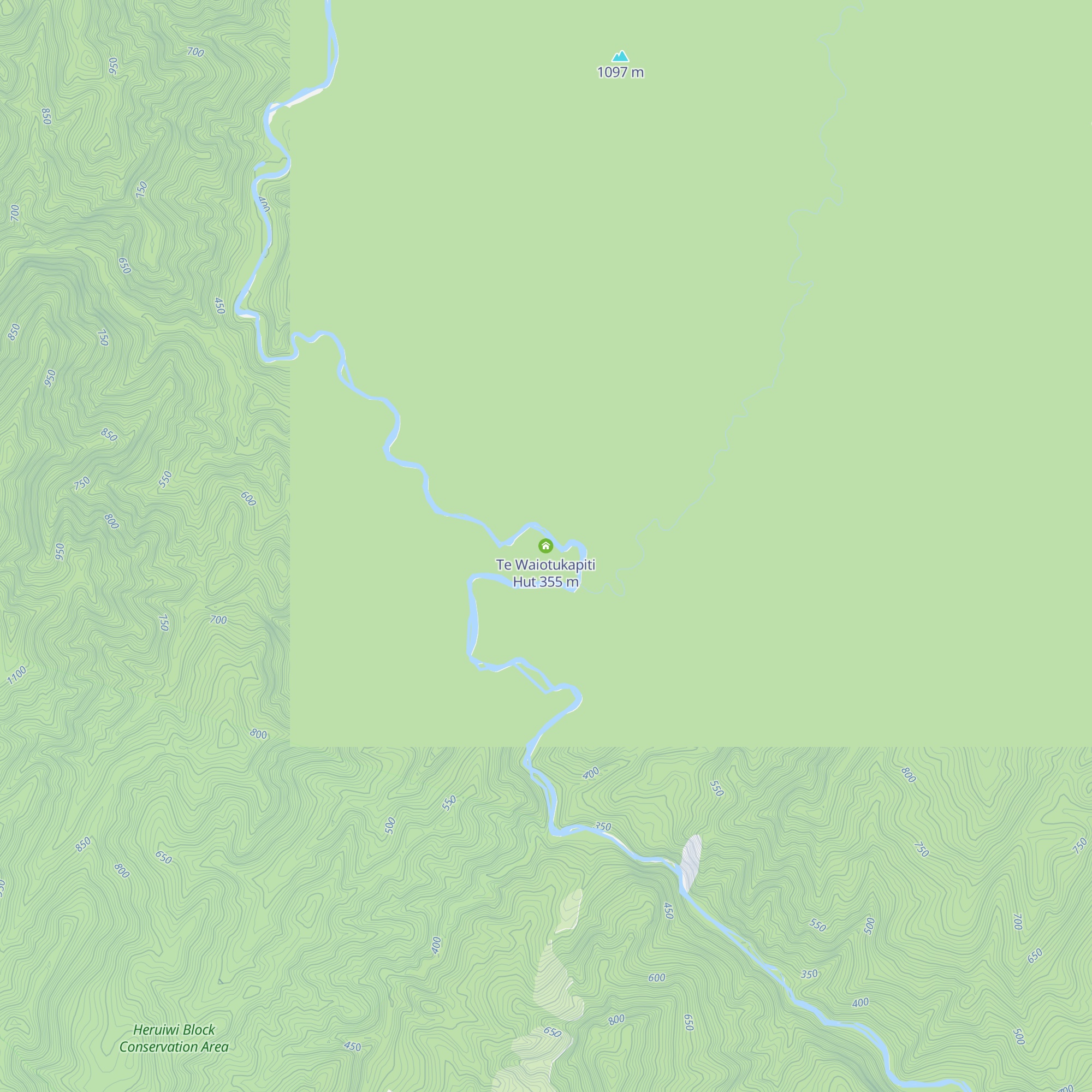 Te Waiotukapiti Hut map