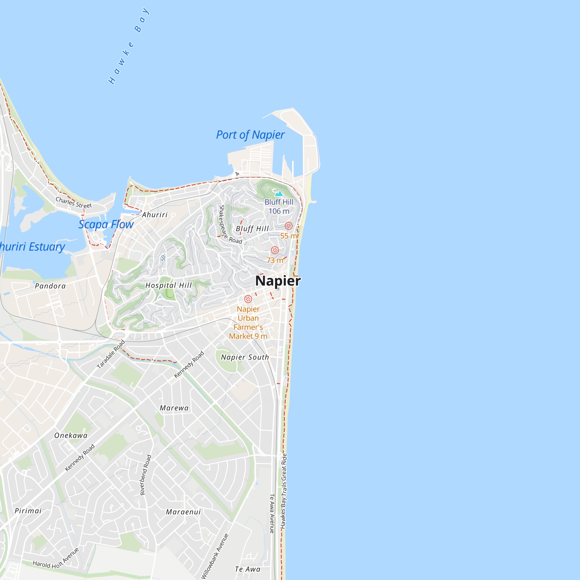 Napier i-SITE map