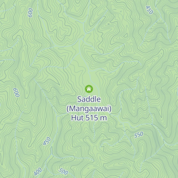 Map of Saddle (Mangaawai) Hut