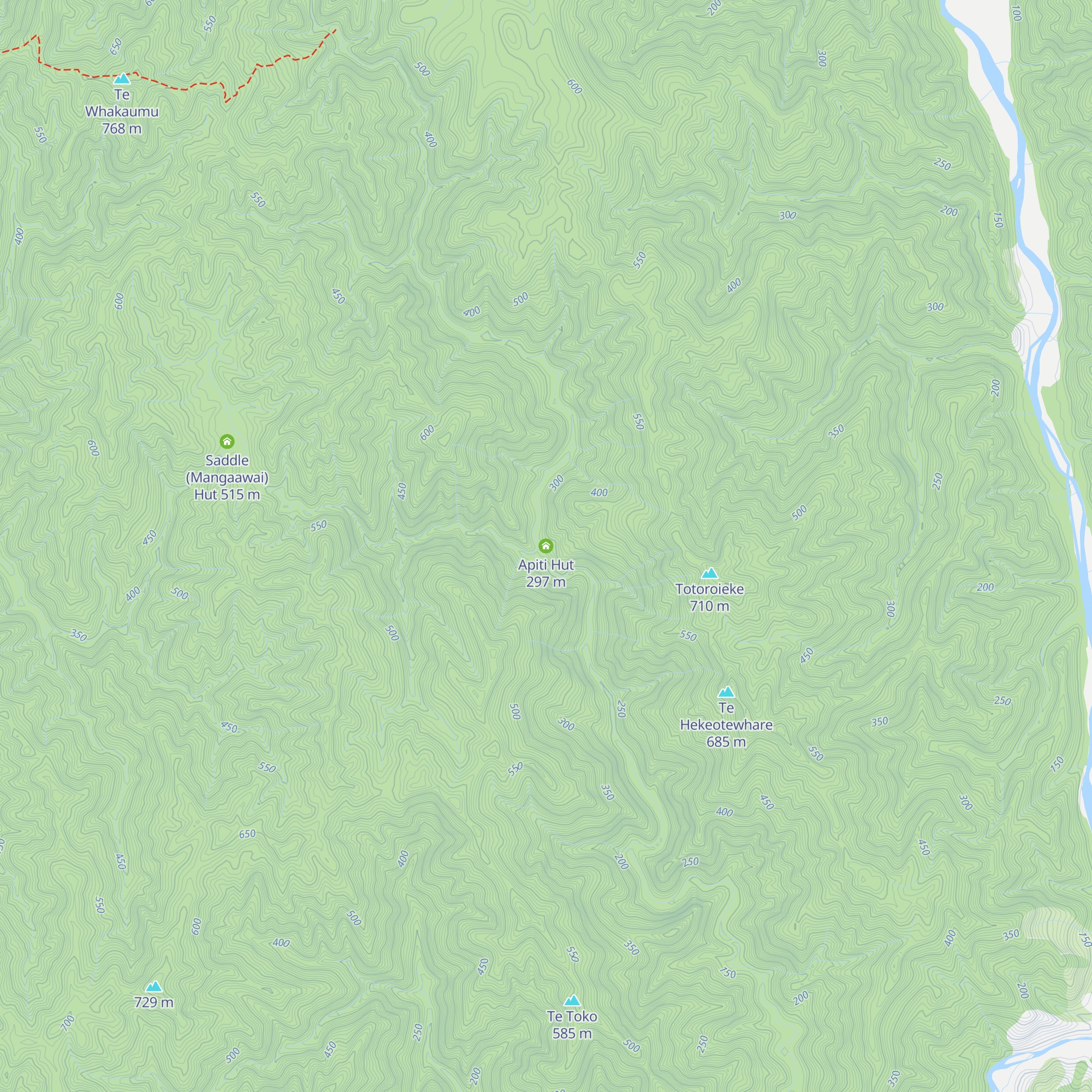 Apiti Hut map