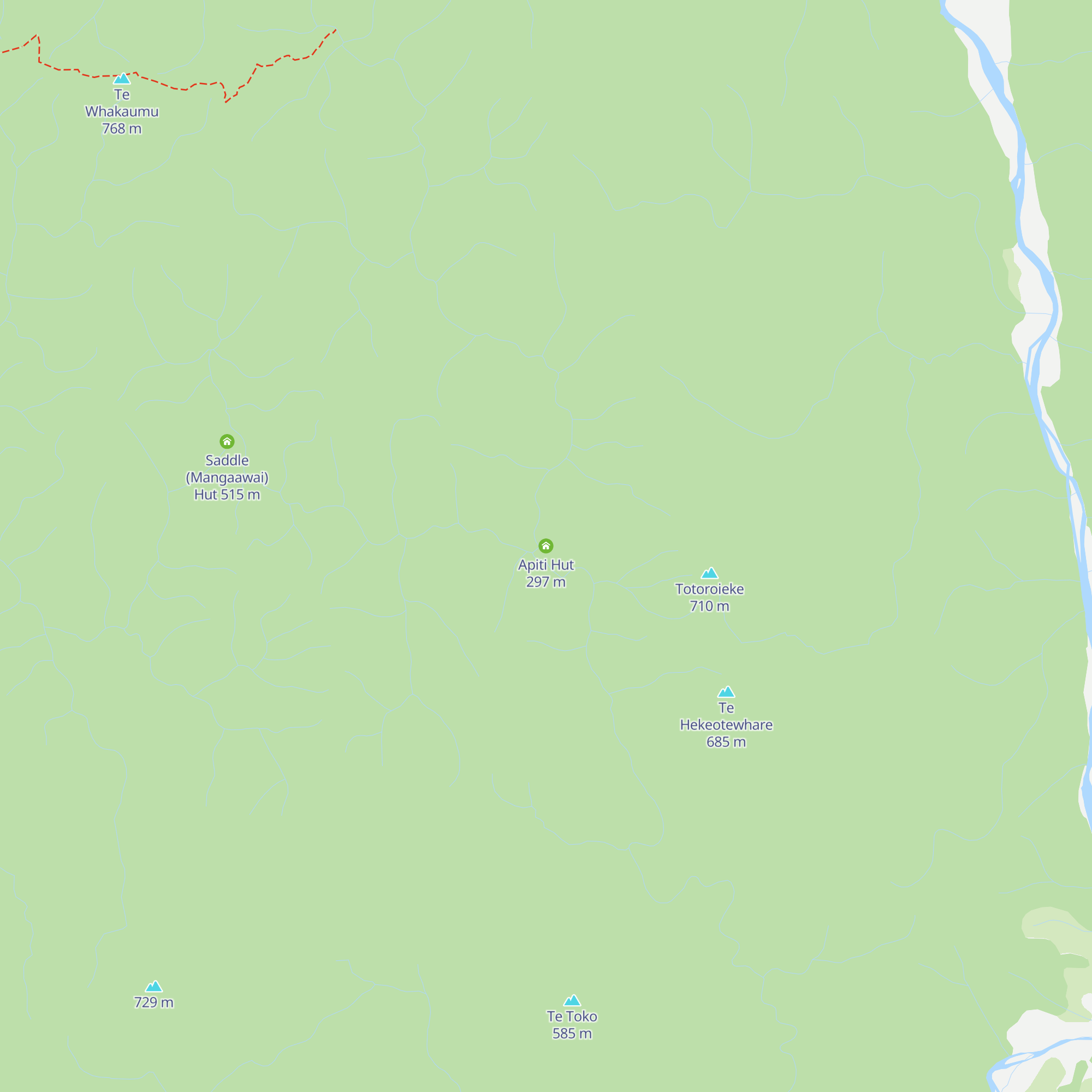 Apiti Hut map