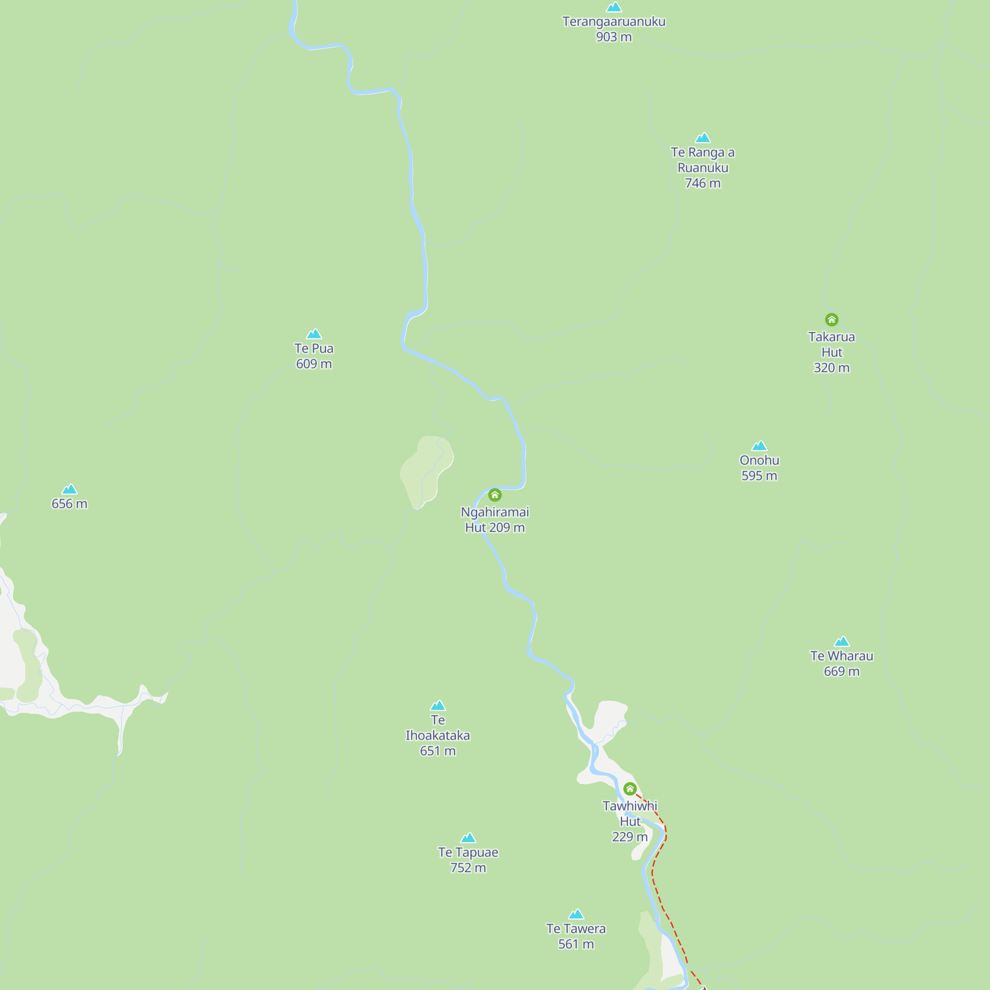 Ngahiramai Hut map