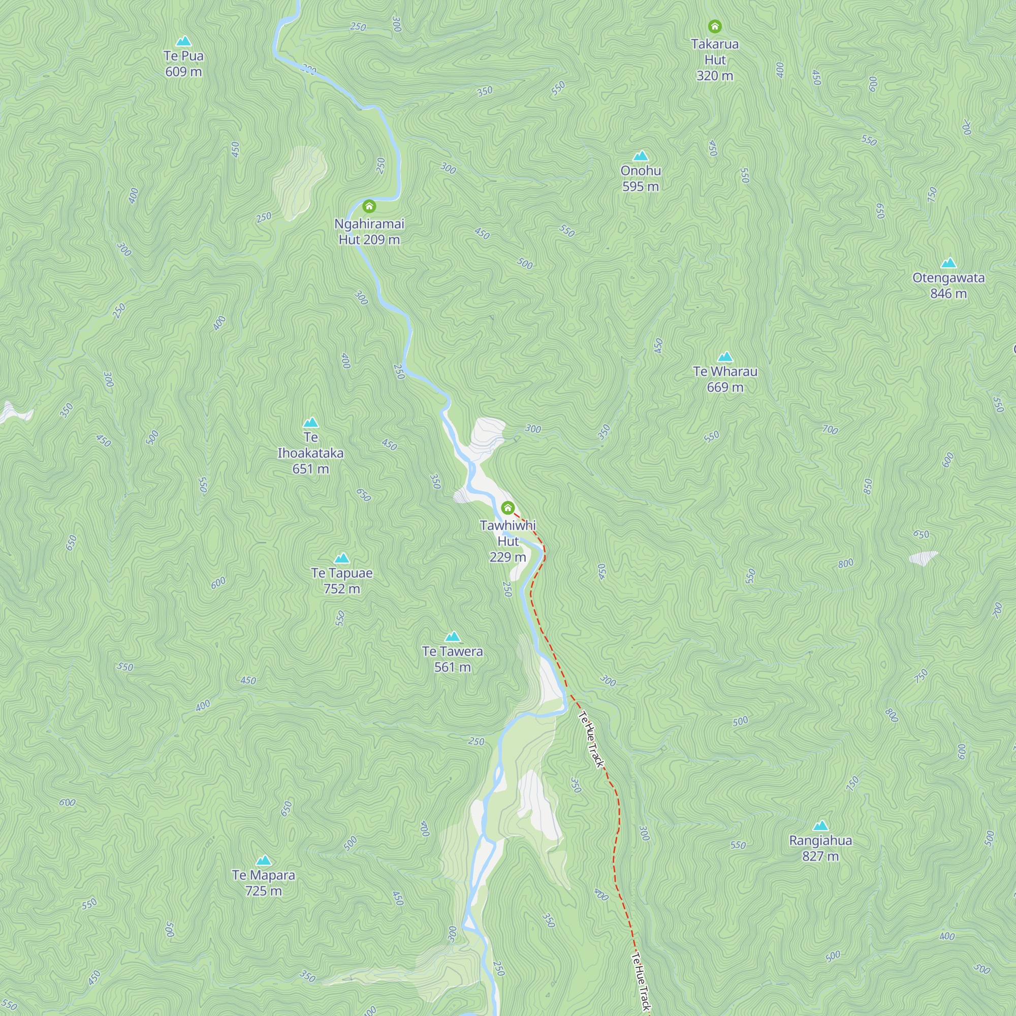 Tawhiwhi Hut map