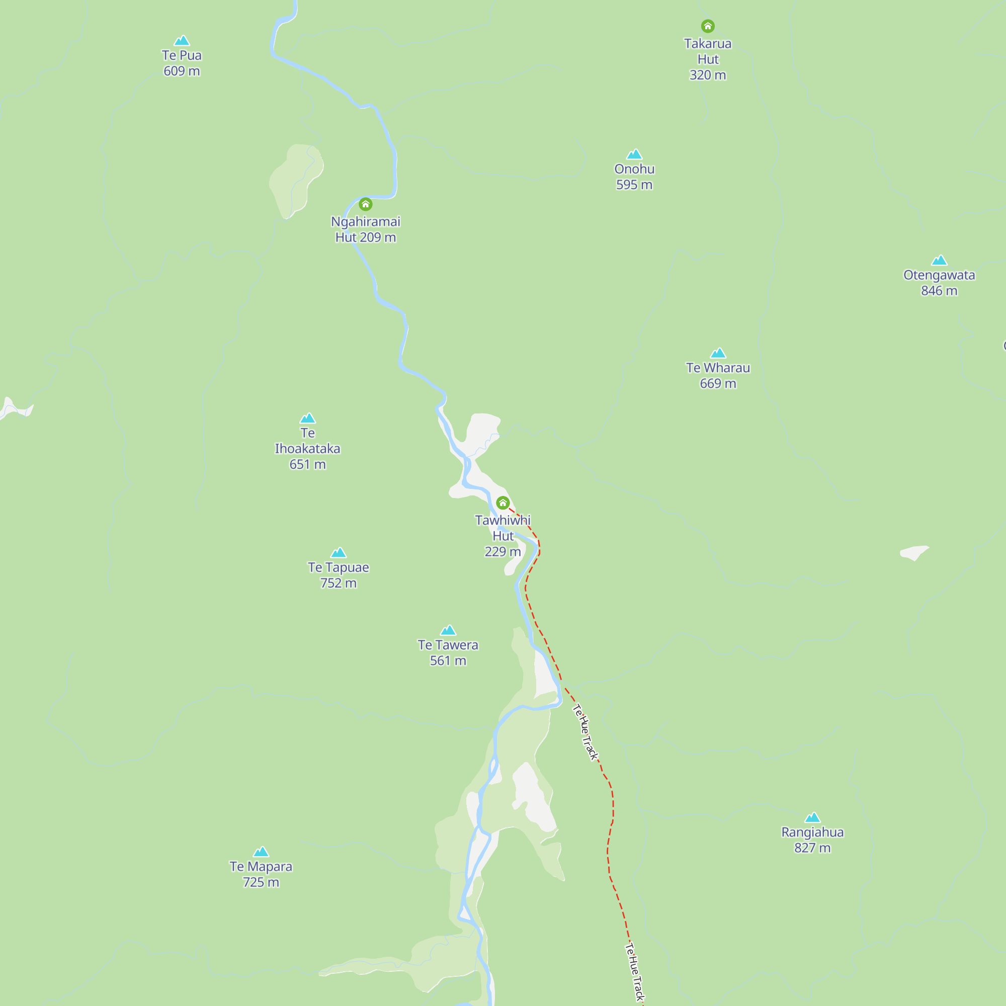 Tawhiwhi Hut map