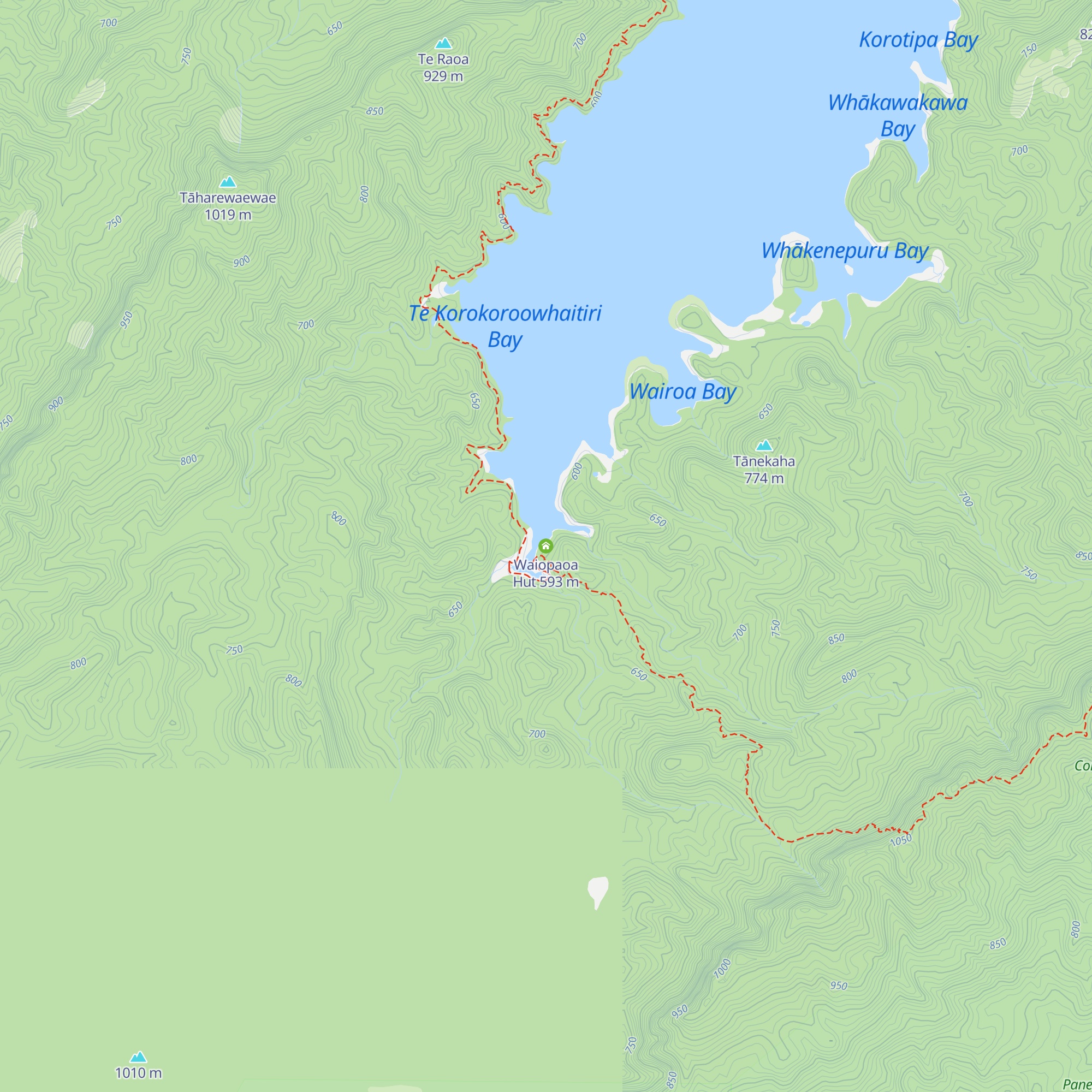 Waiopaoa Hut map