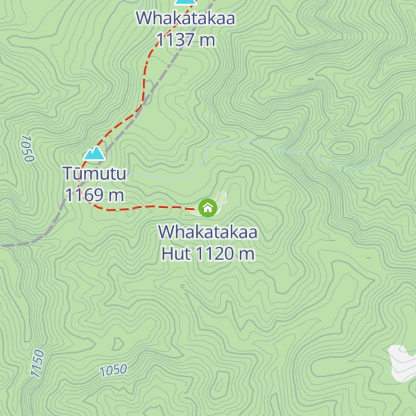 Map of Whakatakaa Hut