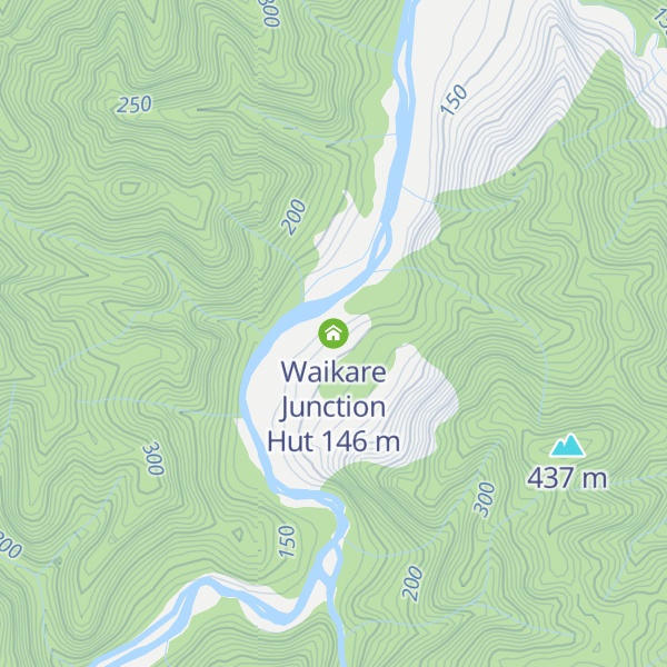 Map of Waikare Junction Hut