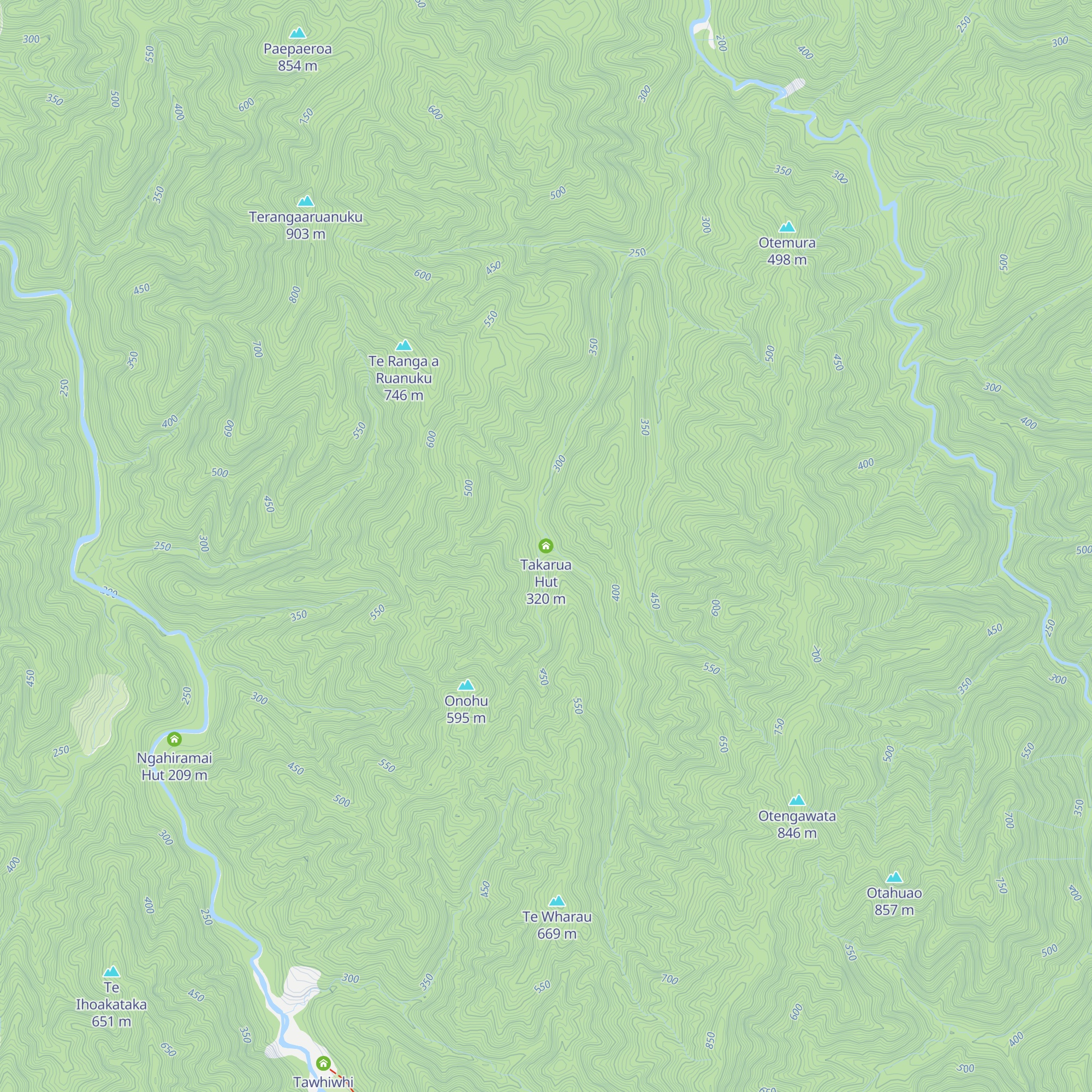Takarua Hut map