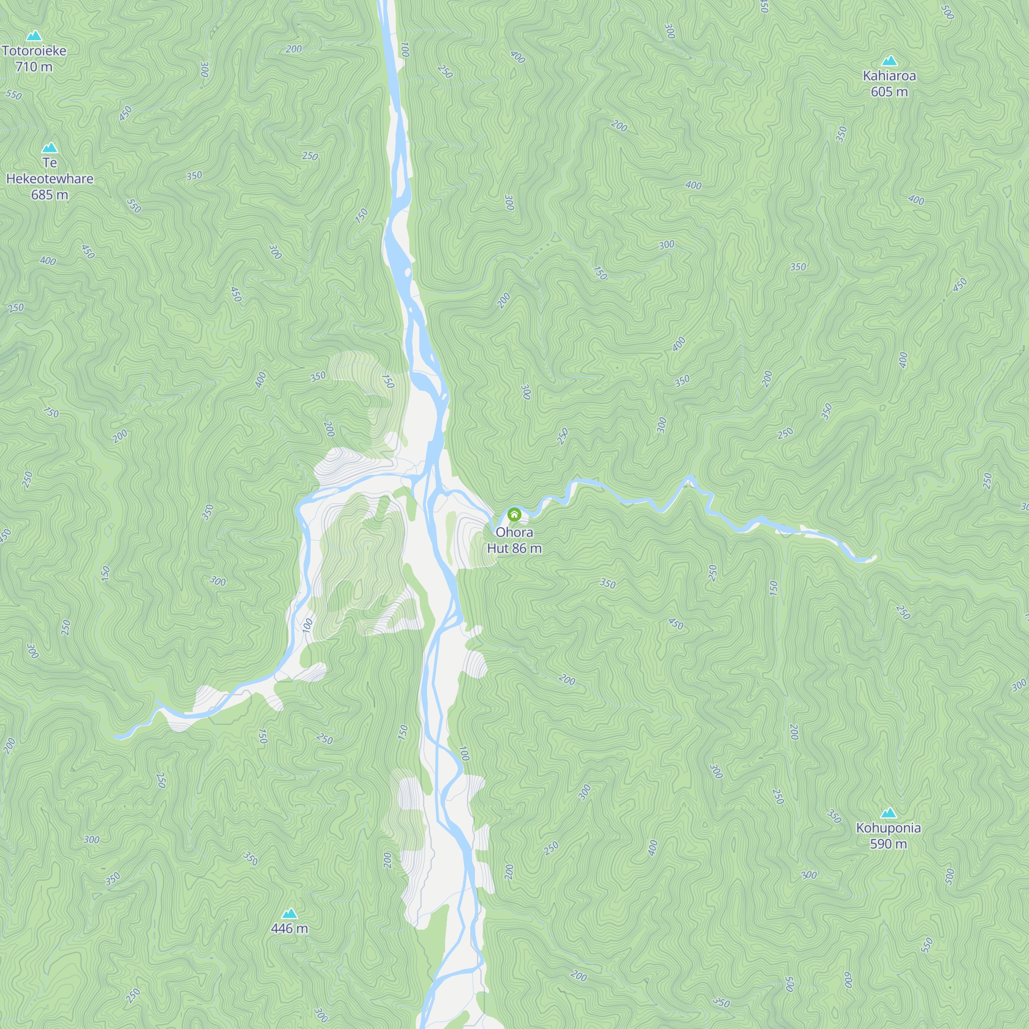 Ohora Hut map