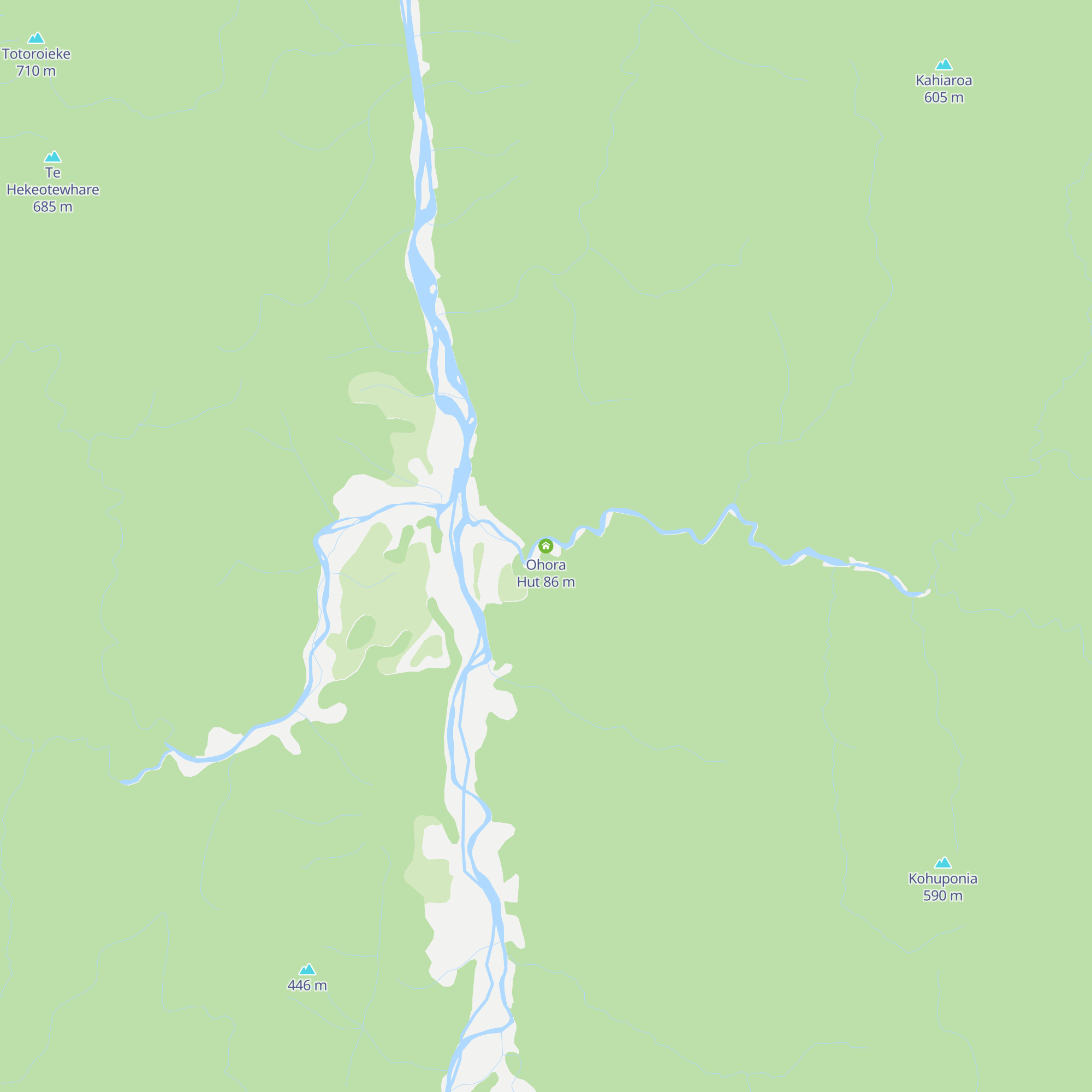 Ohora Hut map