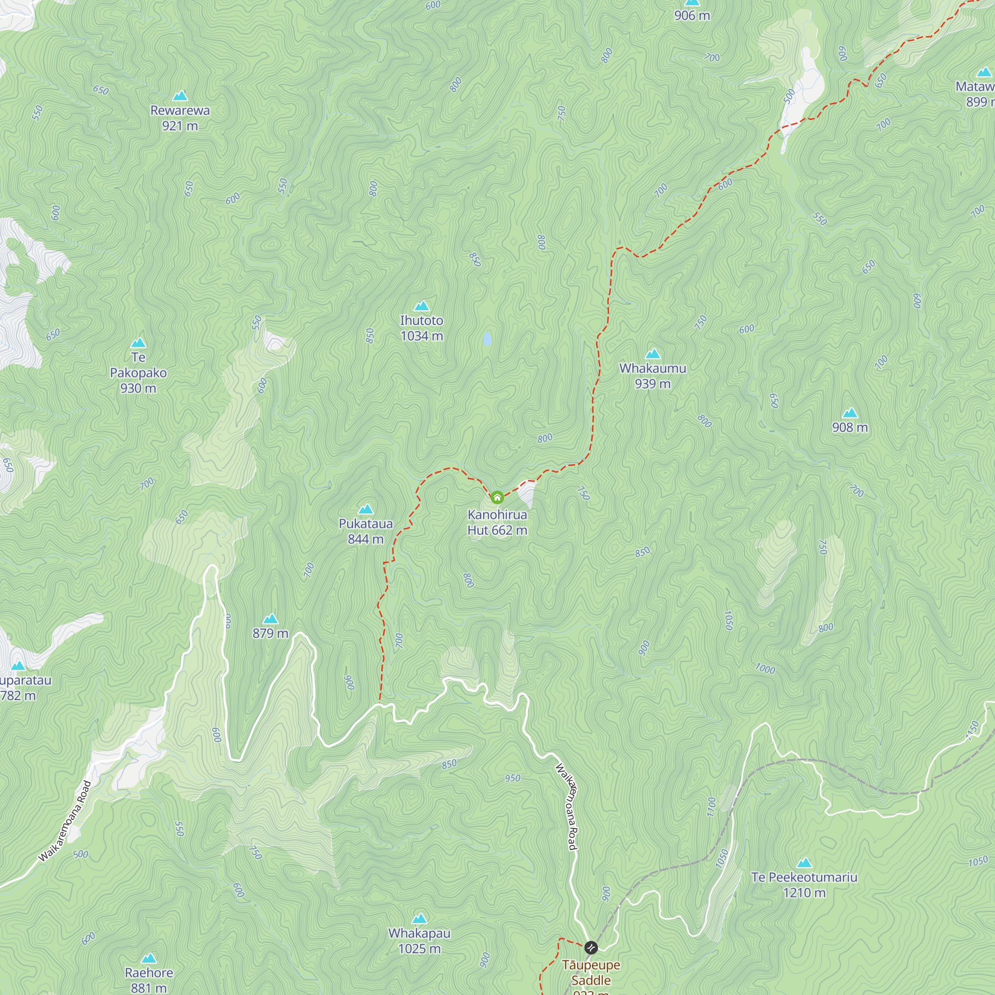 Kanohirua Hut map