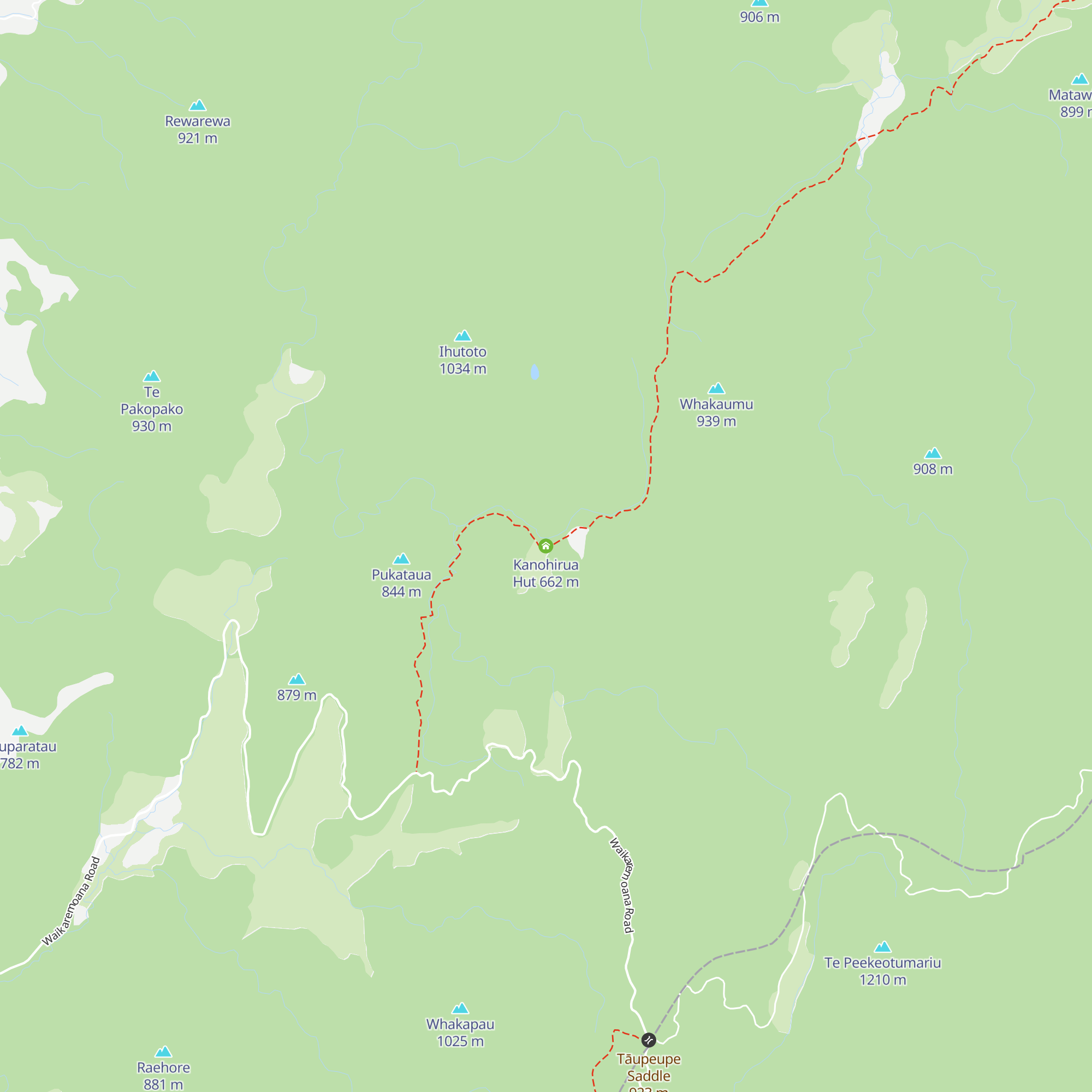 Kanohirua Hut map