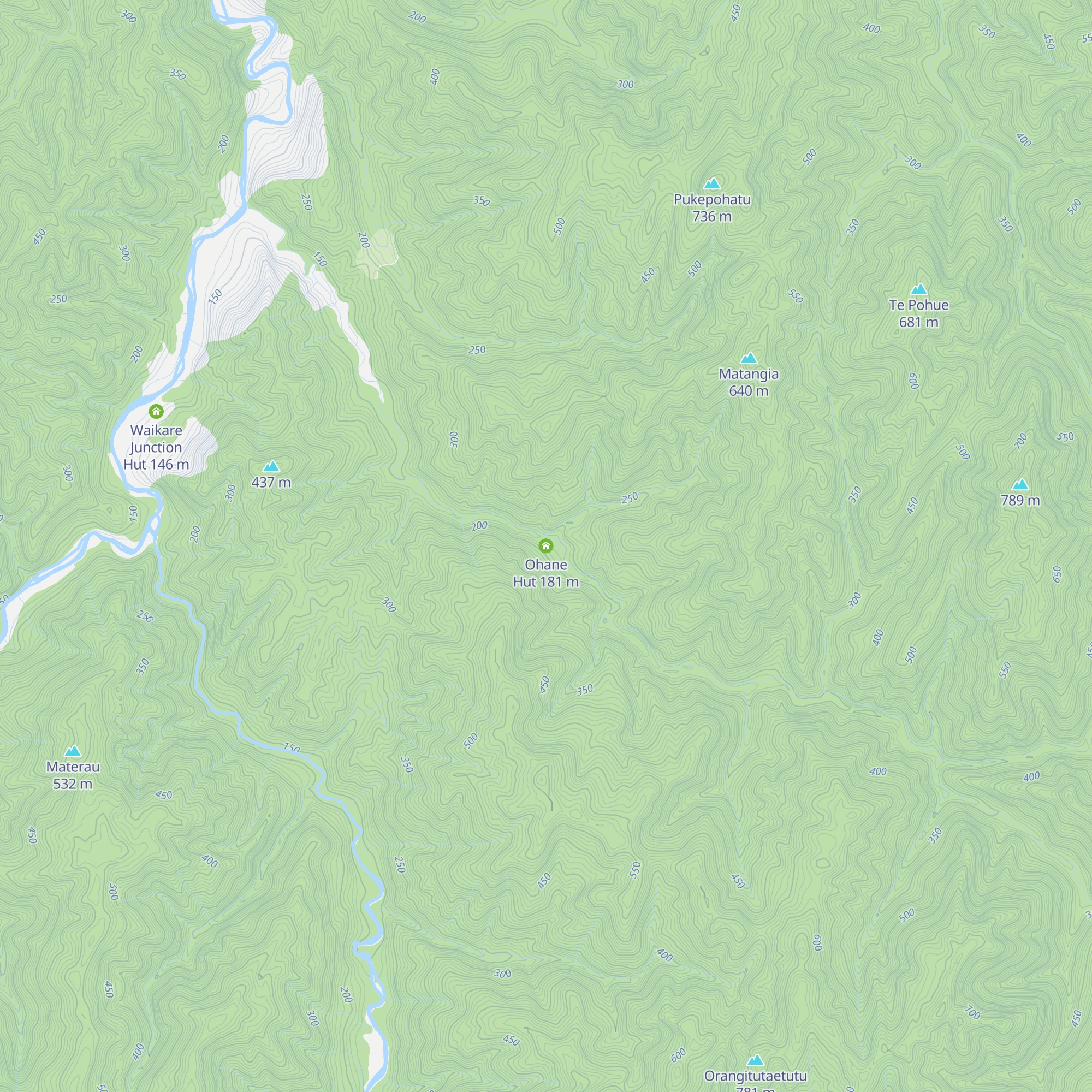 Ohane Hut map