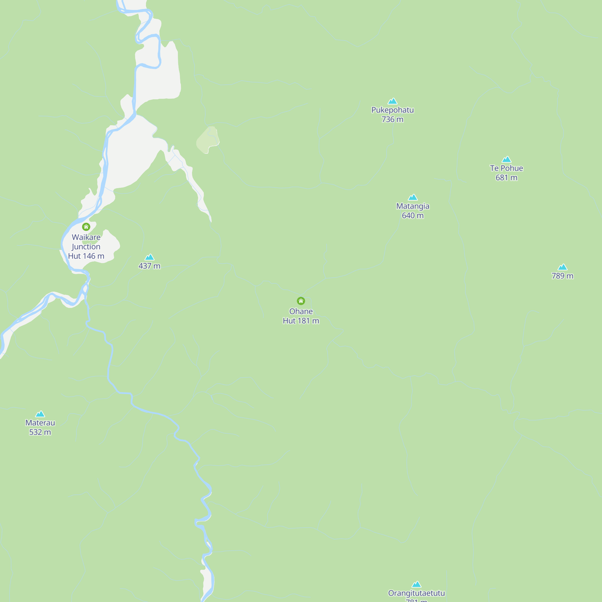 Ohane Hut map