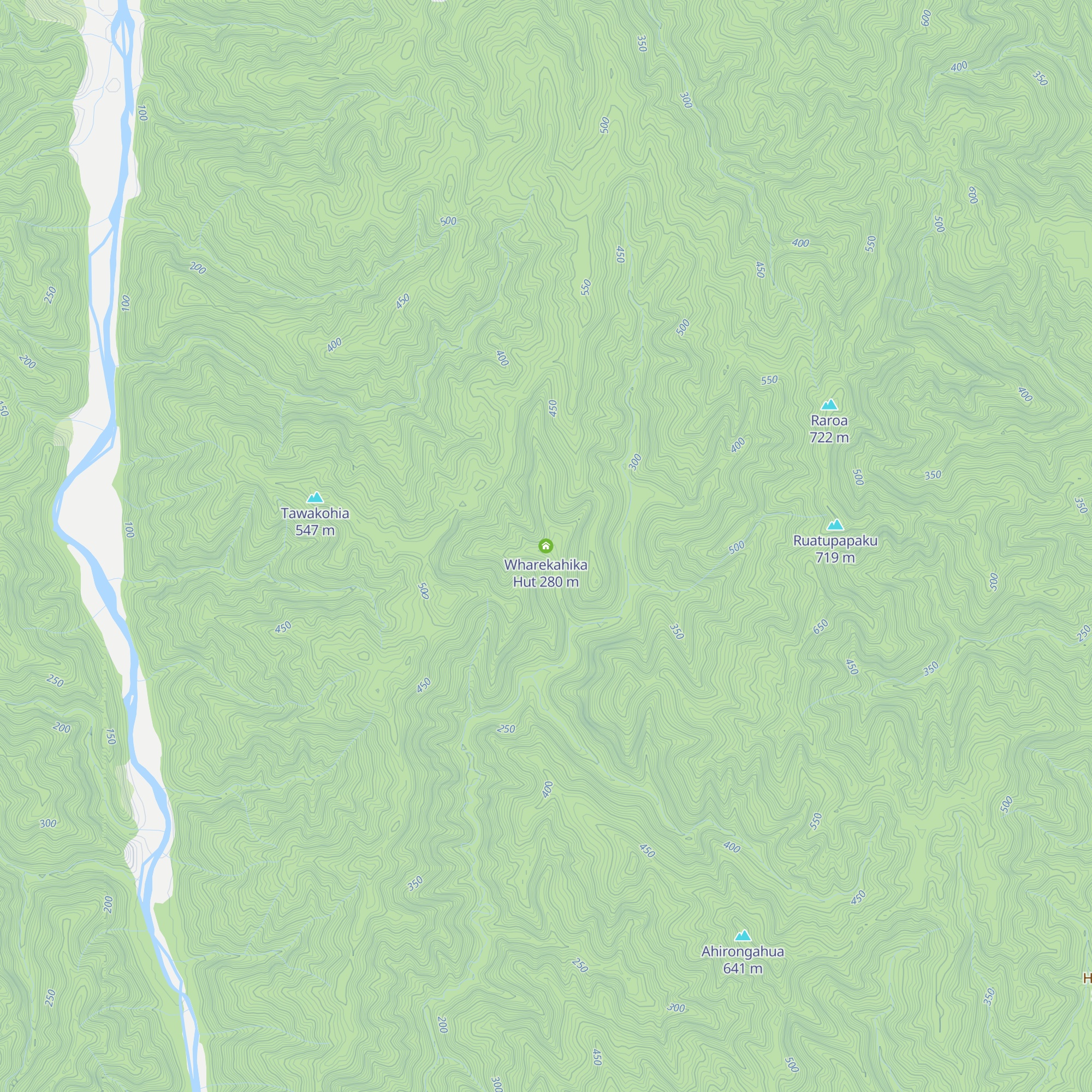 Wharekahika Hut map