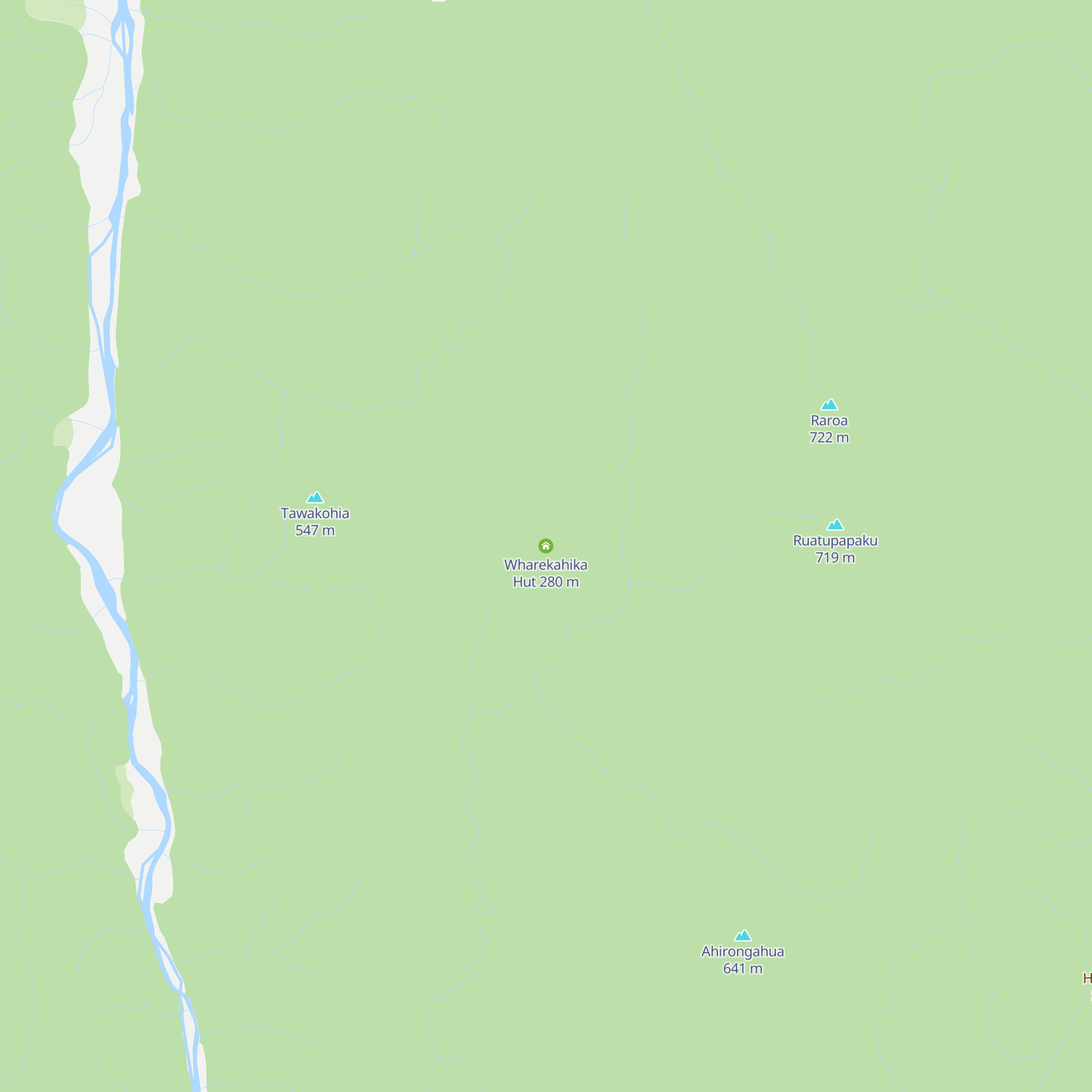 Wharekahika Hut map