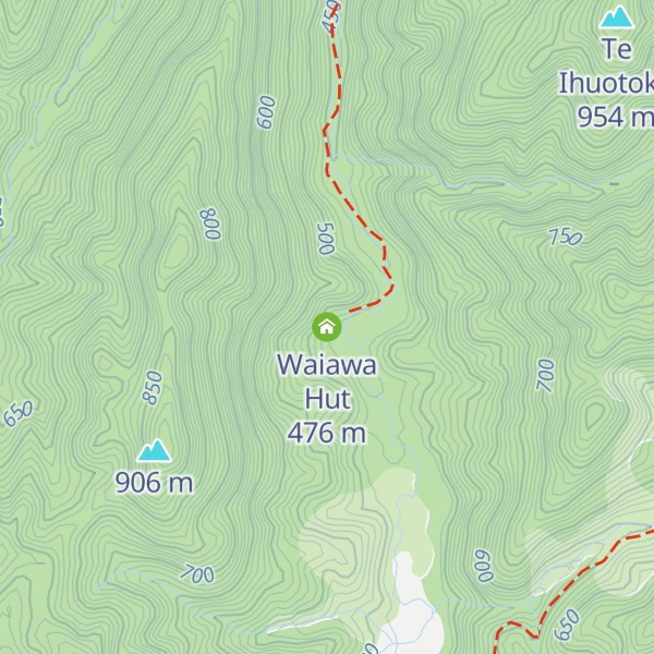 Map of Waiawa Hut