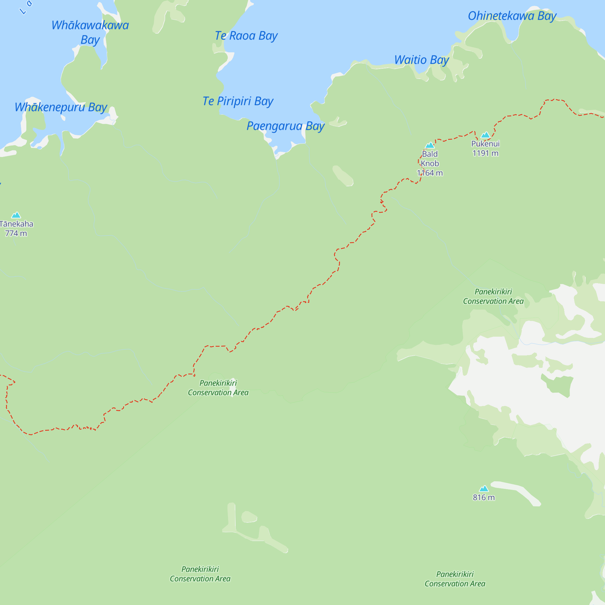 Panekire Hut map