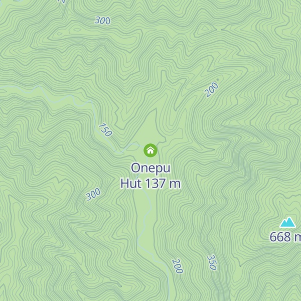 Map of Onepu Hut