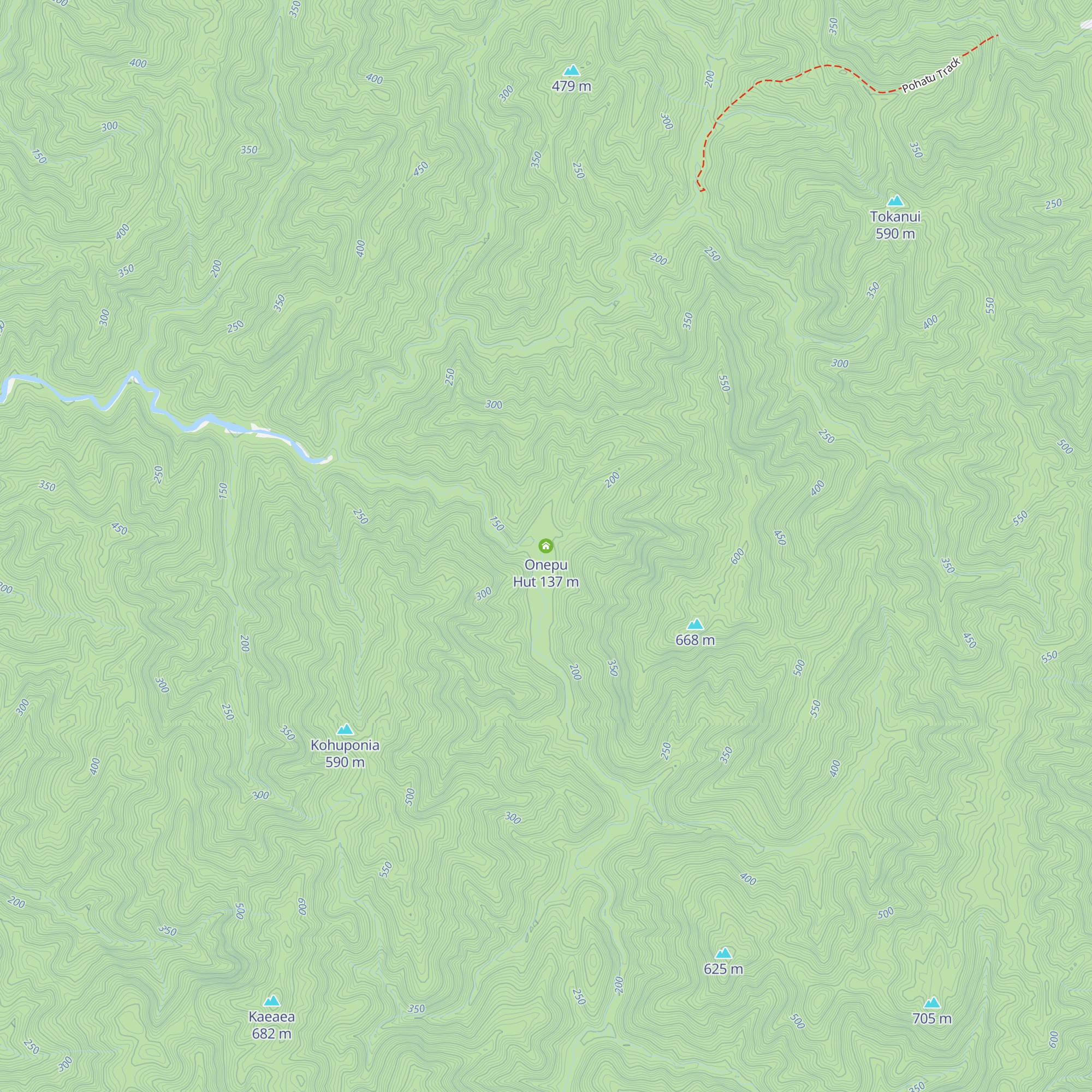 Onepu Hut map