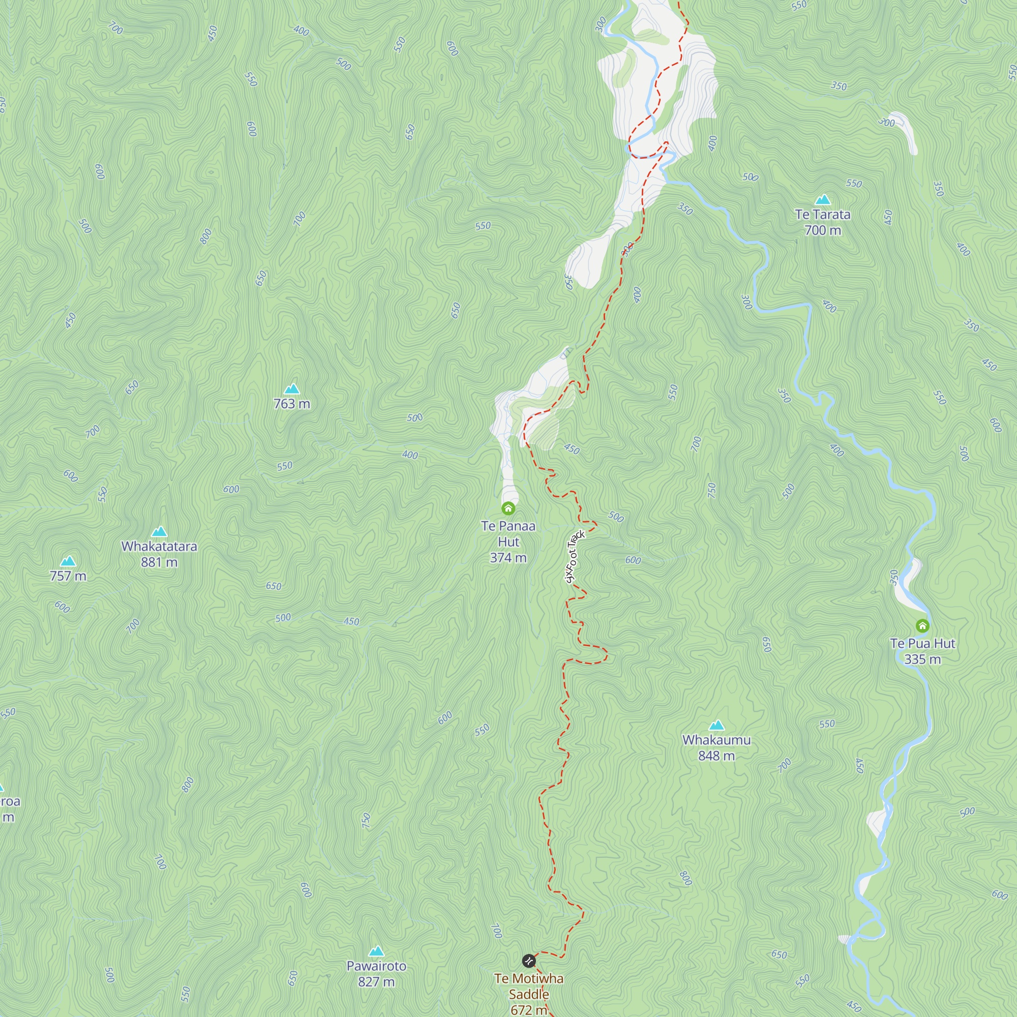 Te Panaa Hut map
