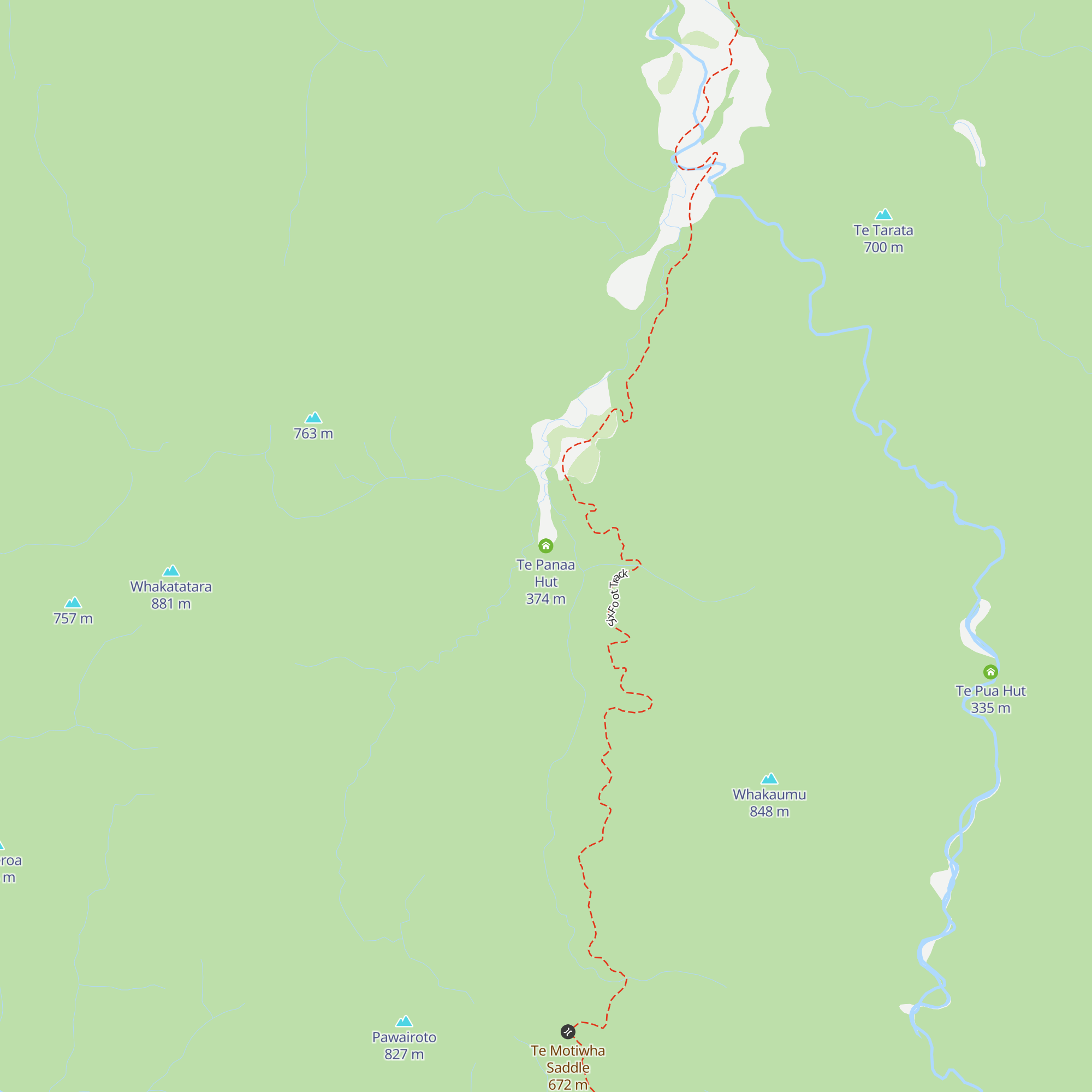 Te Panaa Hut map