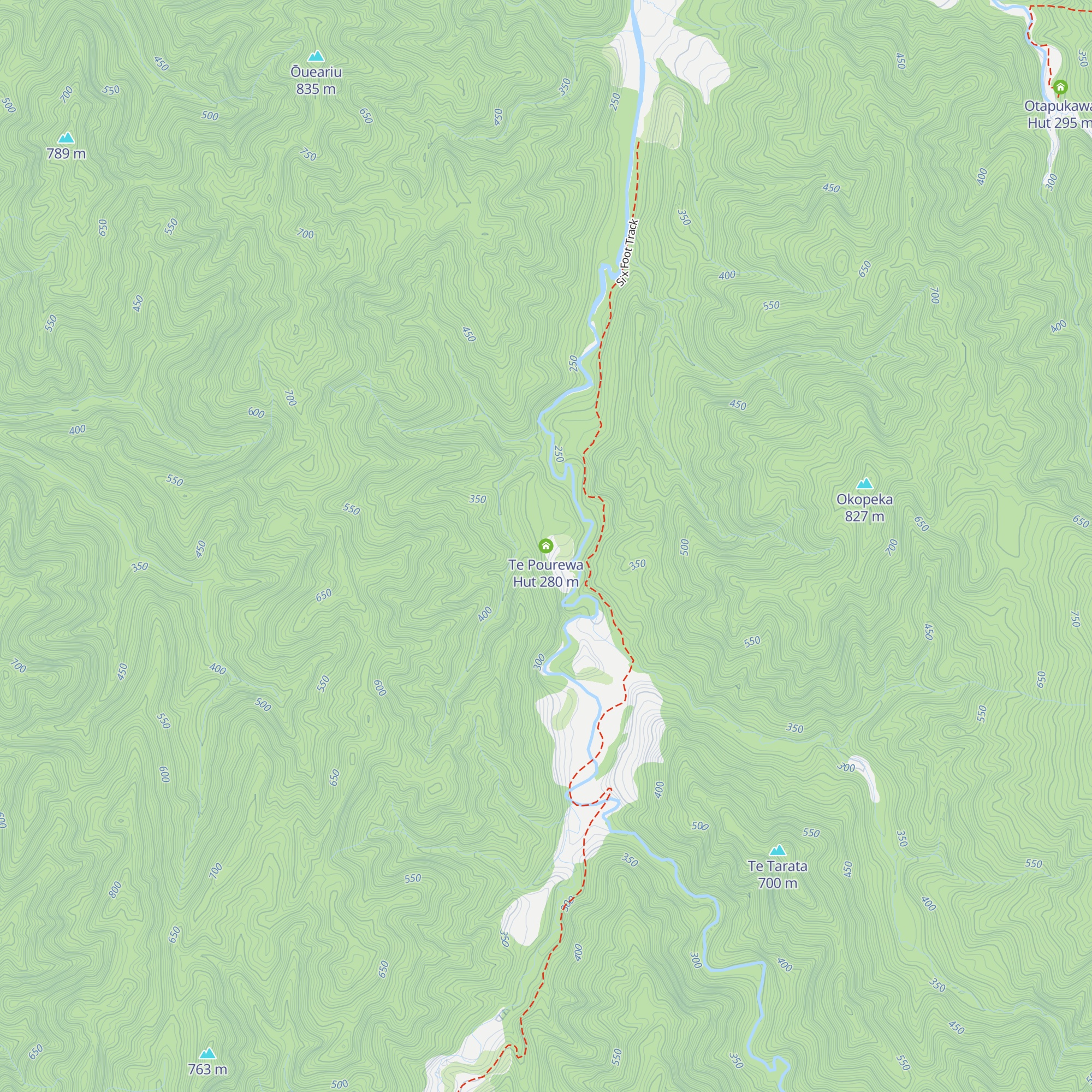 Te Pourewa Hut map