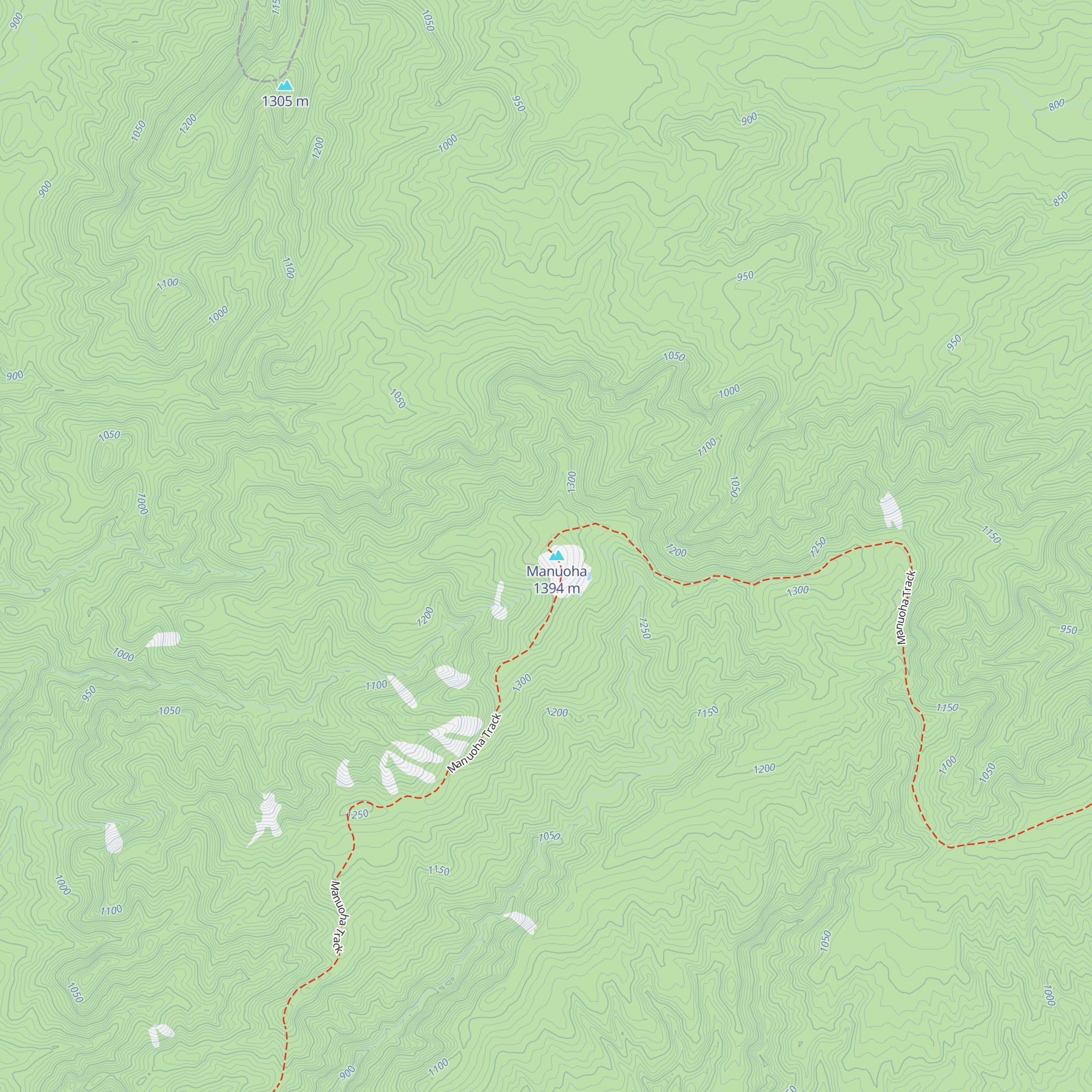 Manuoha Hut map