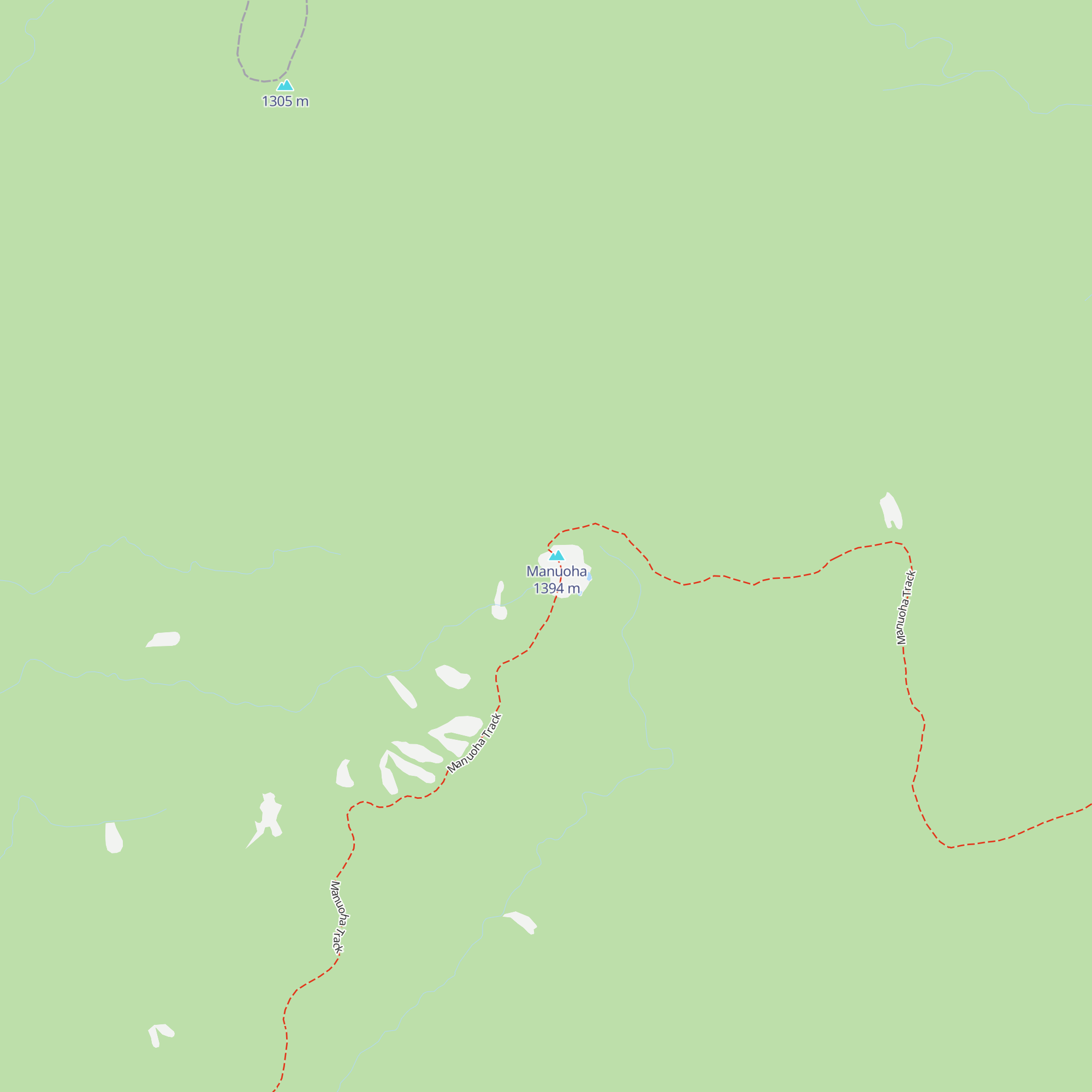 Manuoha Hut map