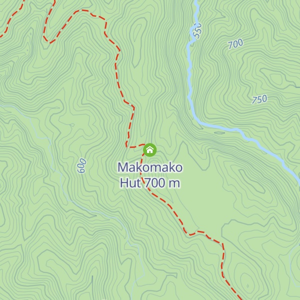 Map of Makomako Hut