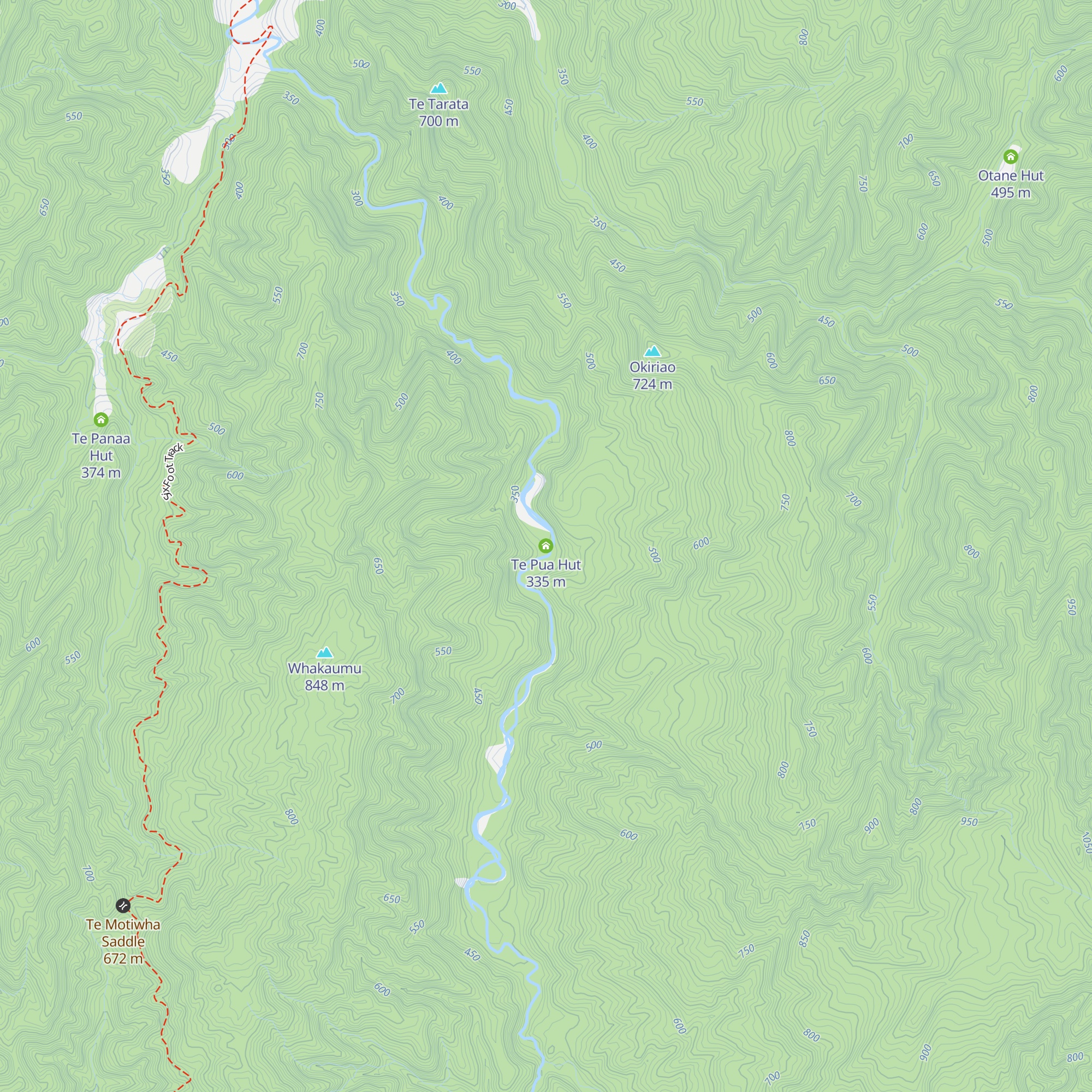 Te Pua Hut map