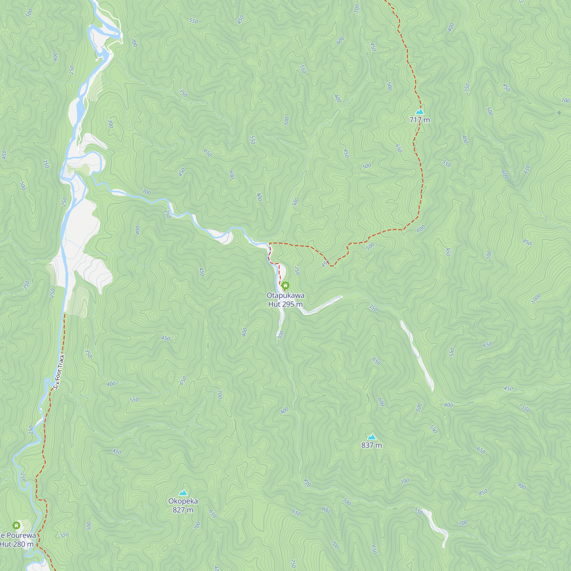 Otapukawa Hut map
