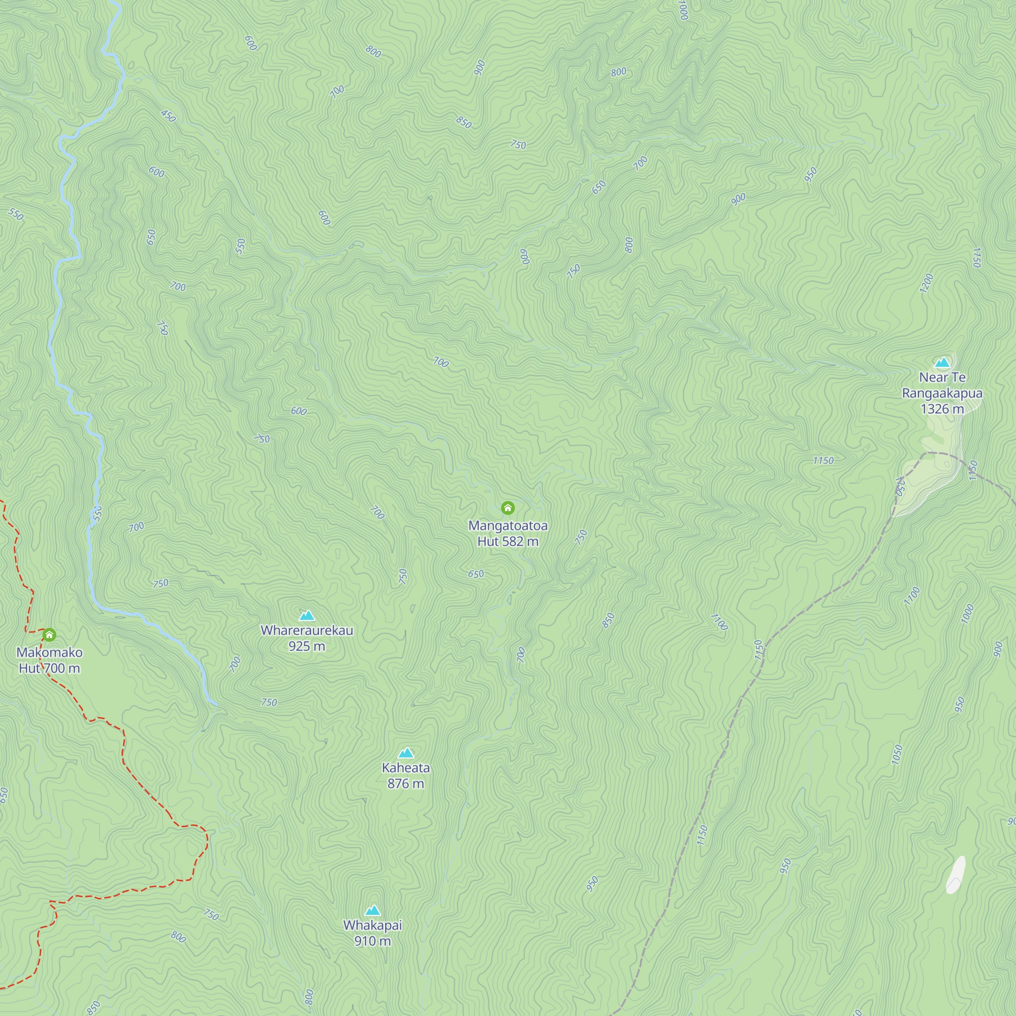 Mangatoatoa Hut map