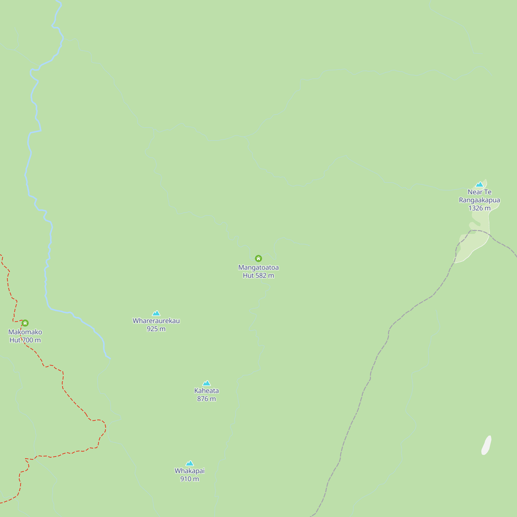 Mangatoatoa Hut map