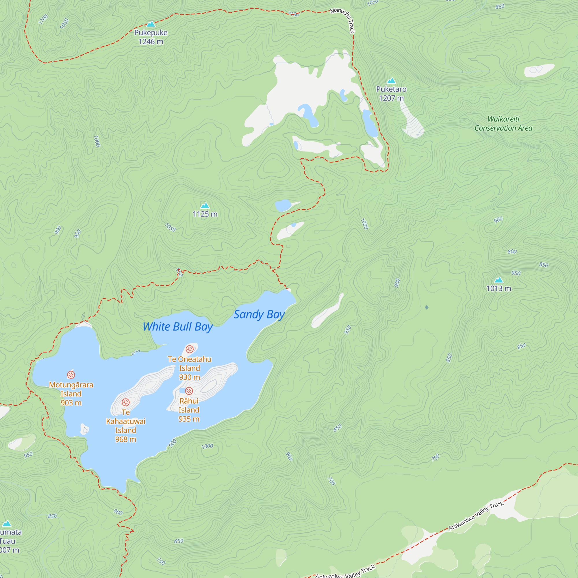 Sandy Bay Hut map