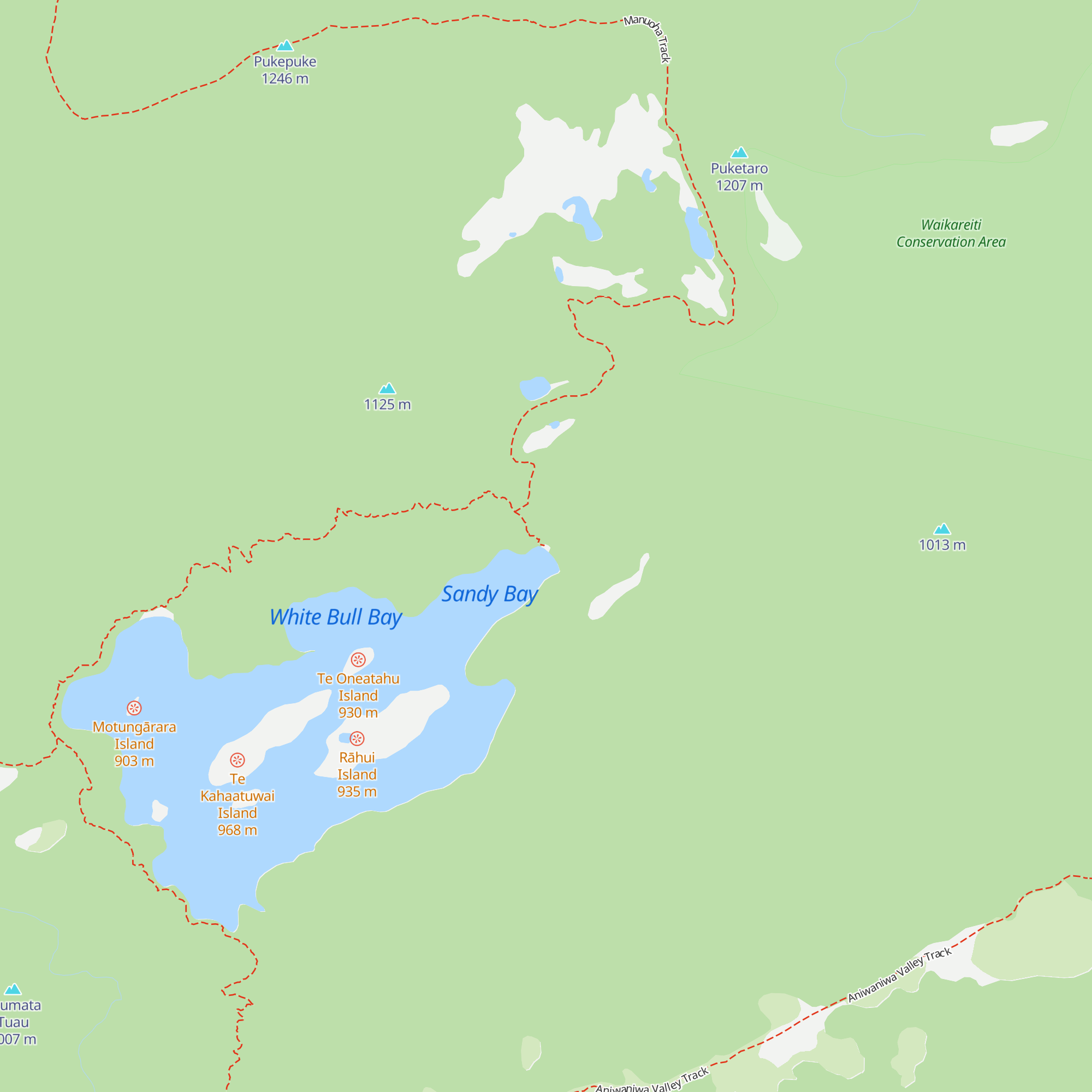Sandy Bay Hut map