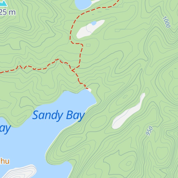 Map of Sandy Bay Hut