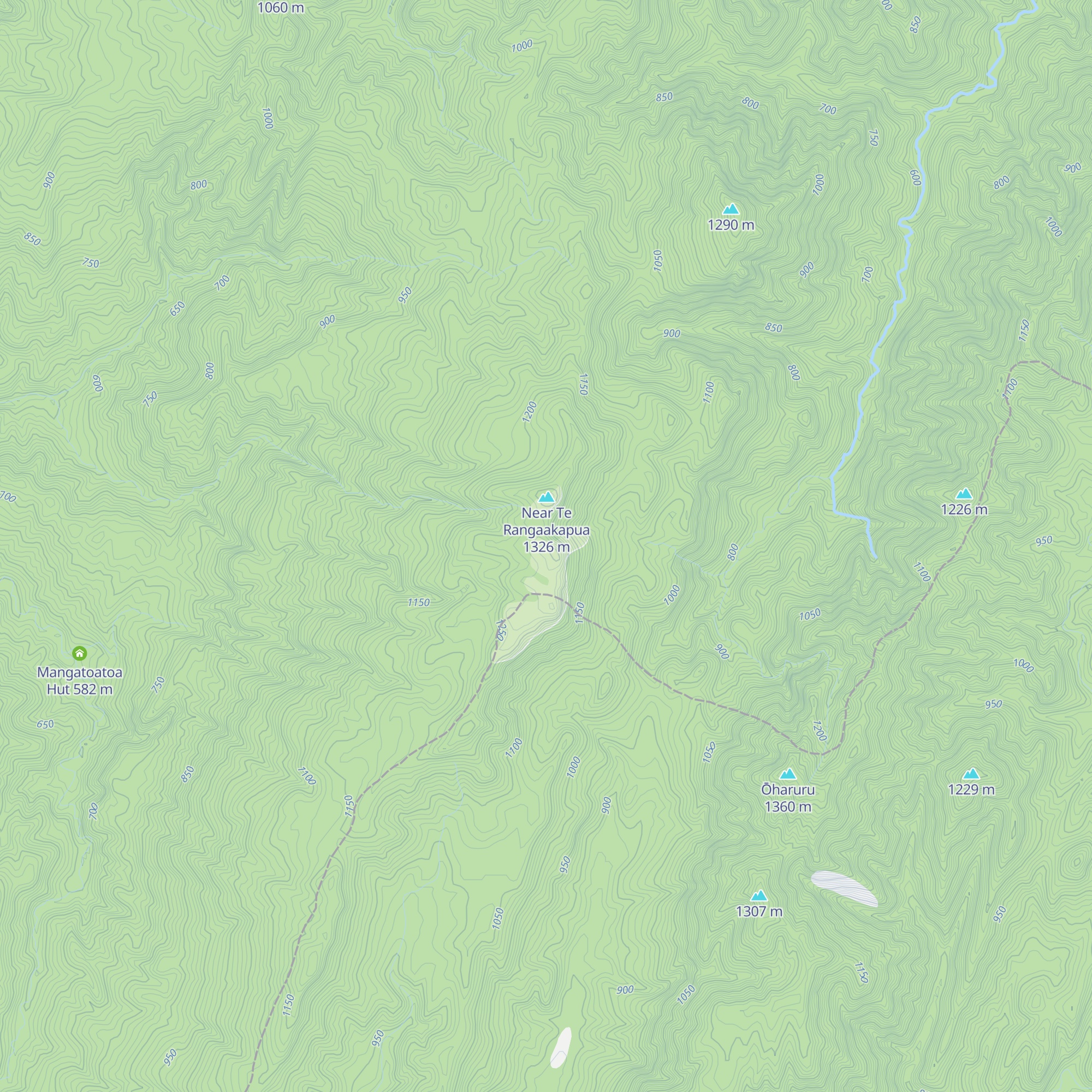 Te Rangaakapua Hut map