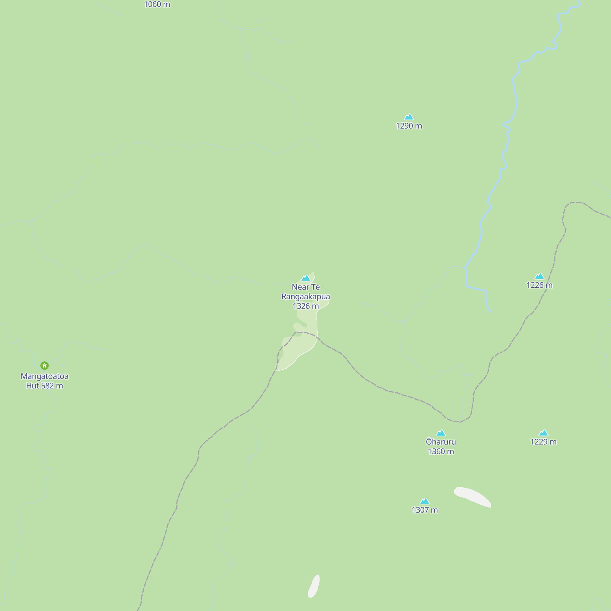Te Rangaakapua Hut map
