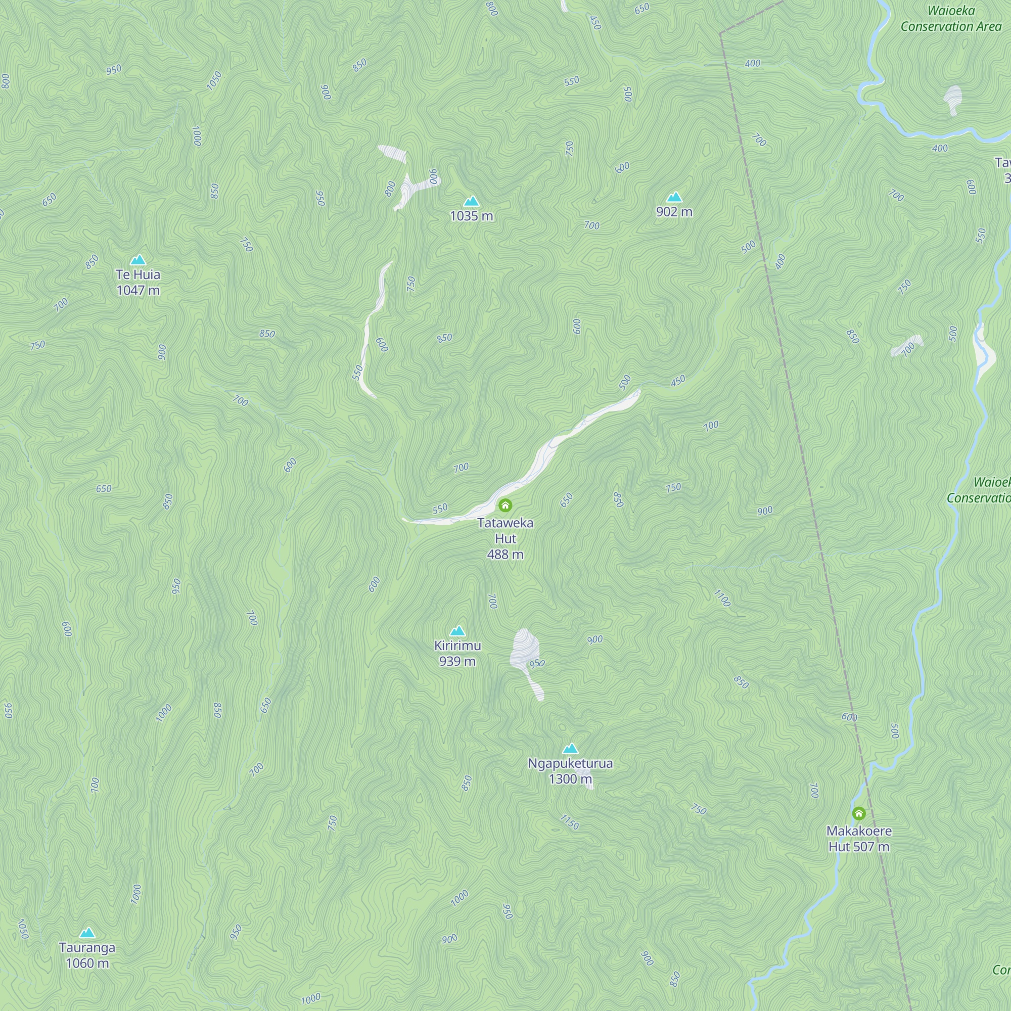 Tataweka Hut map