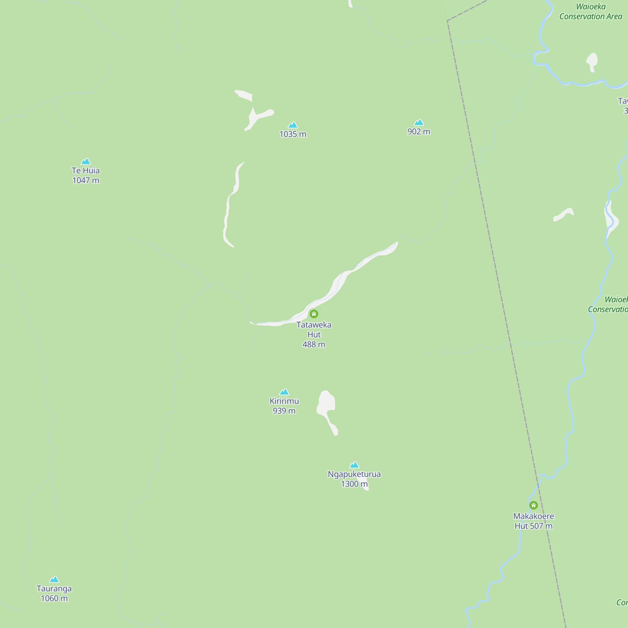Tataweka Hut map