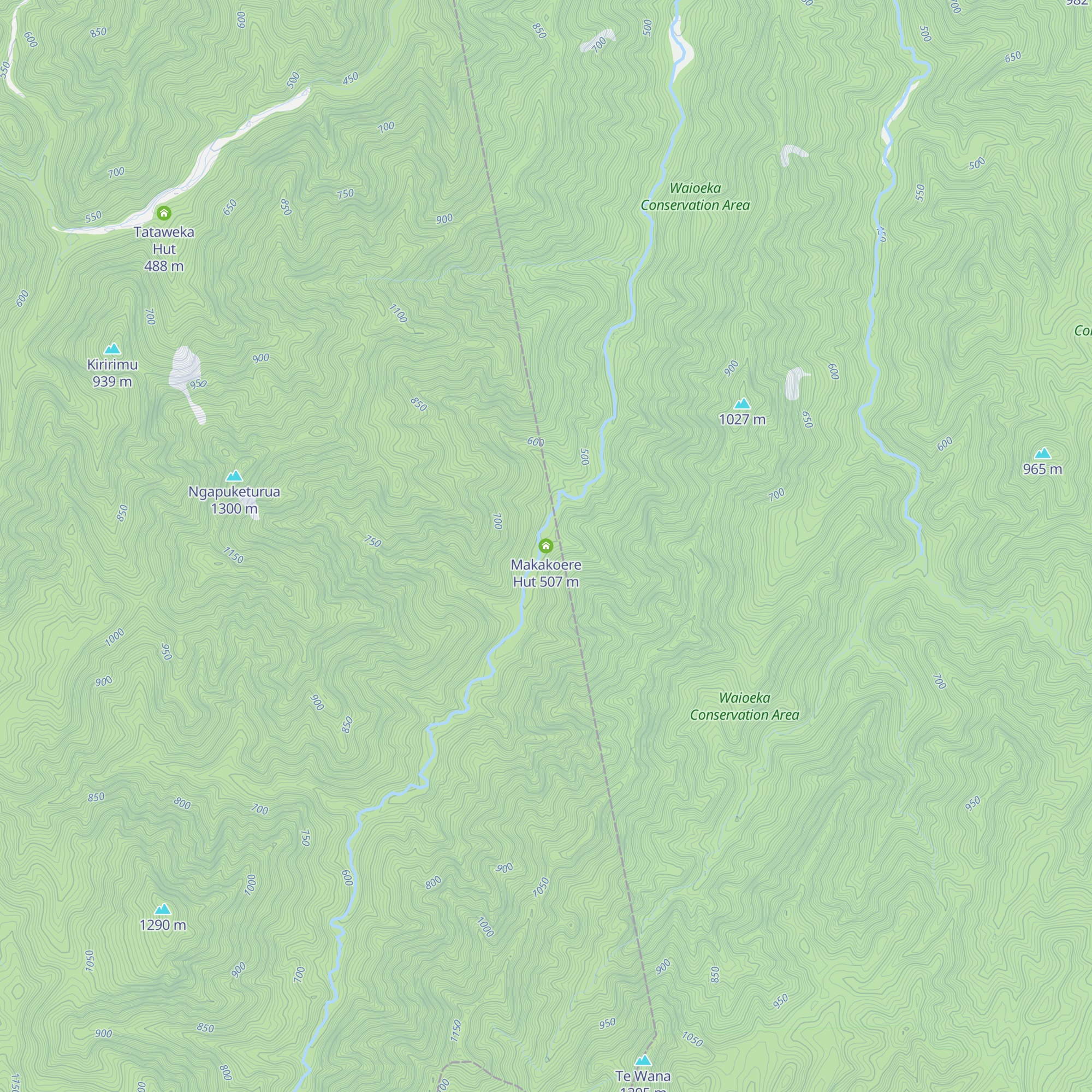 Makakoere Hut map