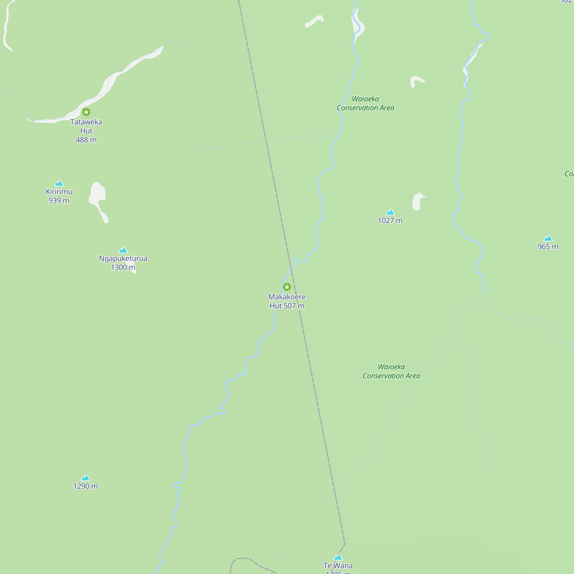 Makakoere Hut map