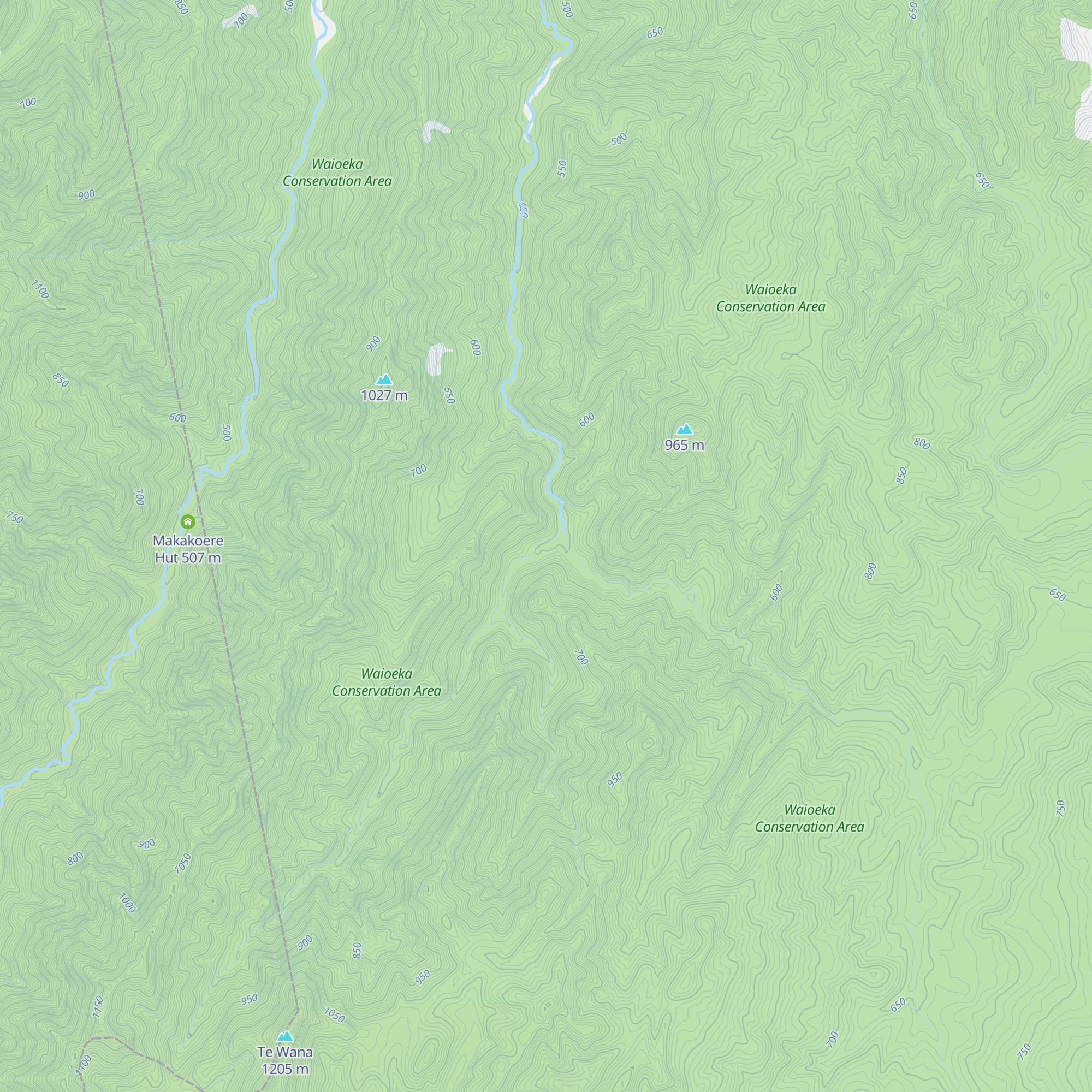 Kahunui Hut map