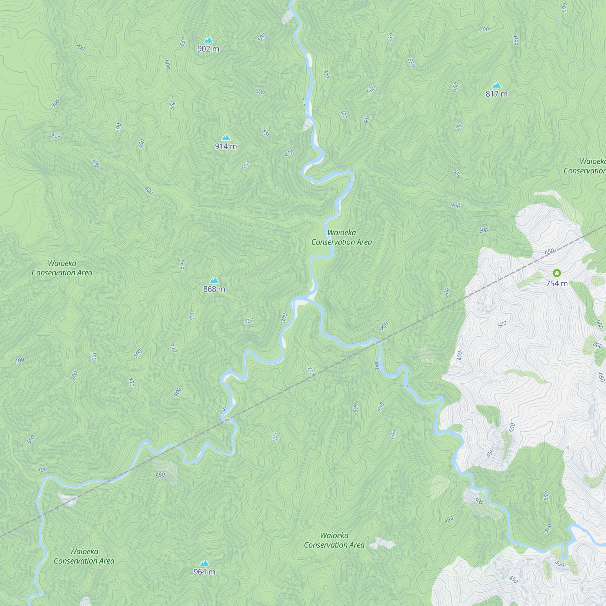 Koranga Forks Hut map