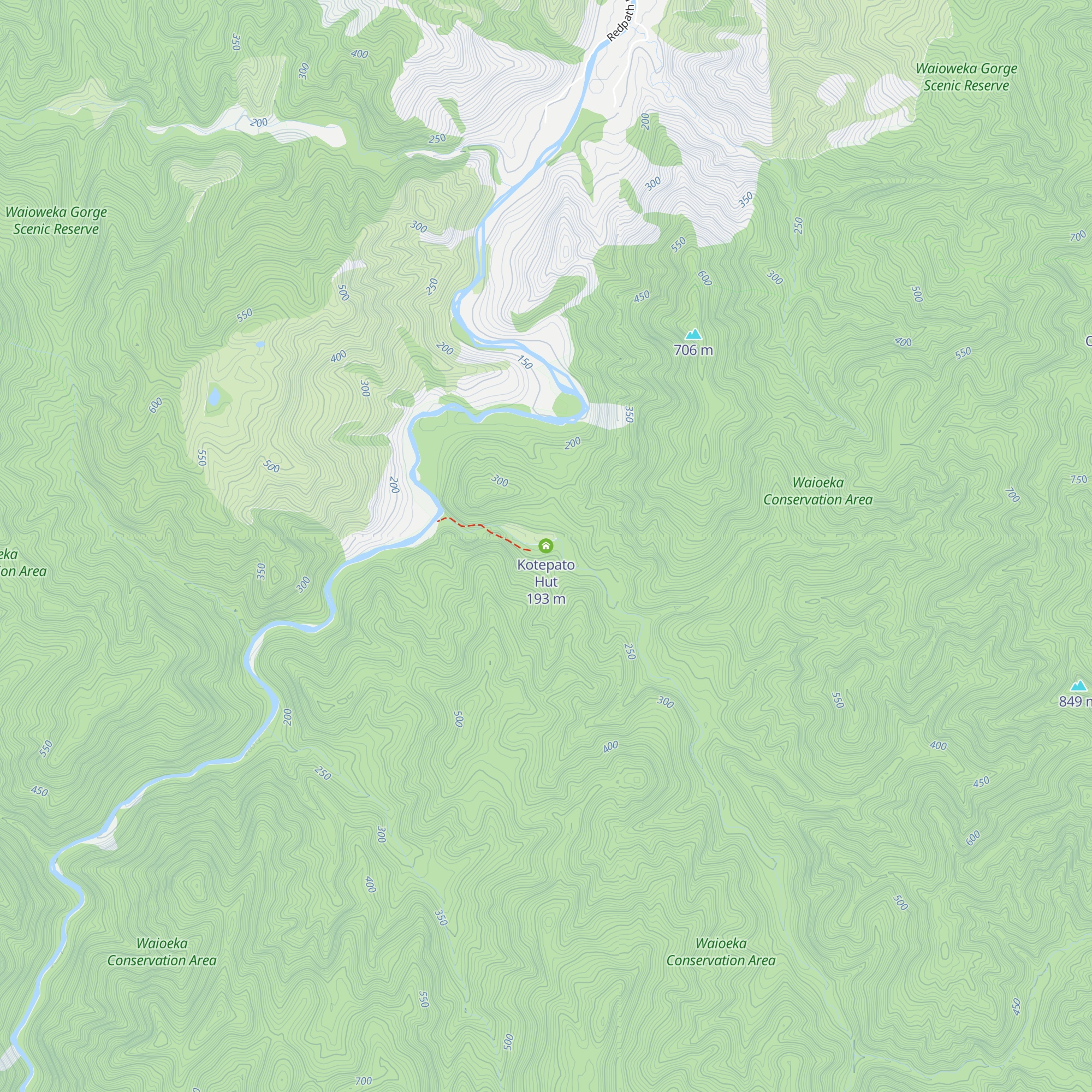 Kotepato Hut map